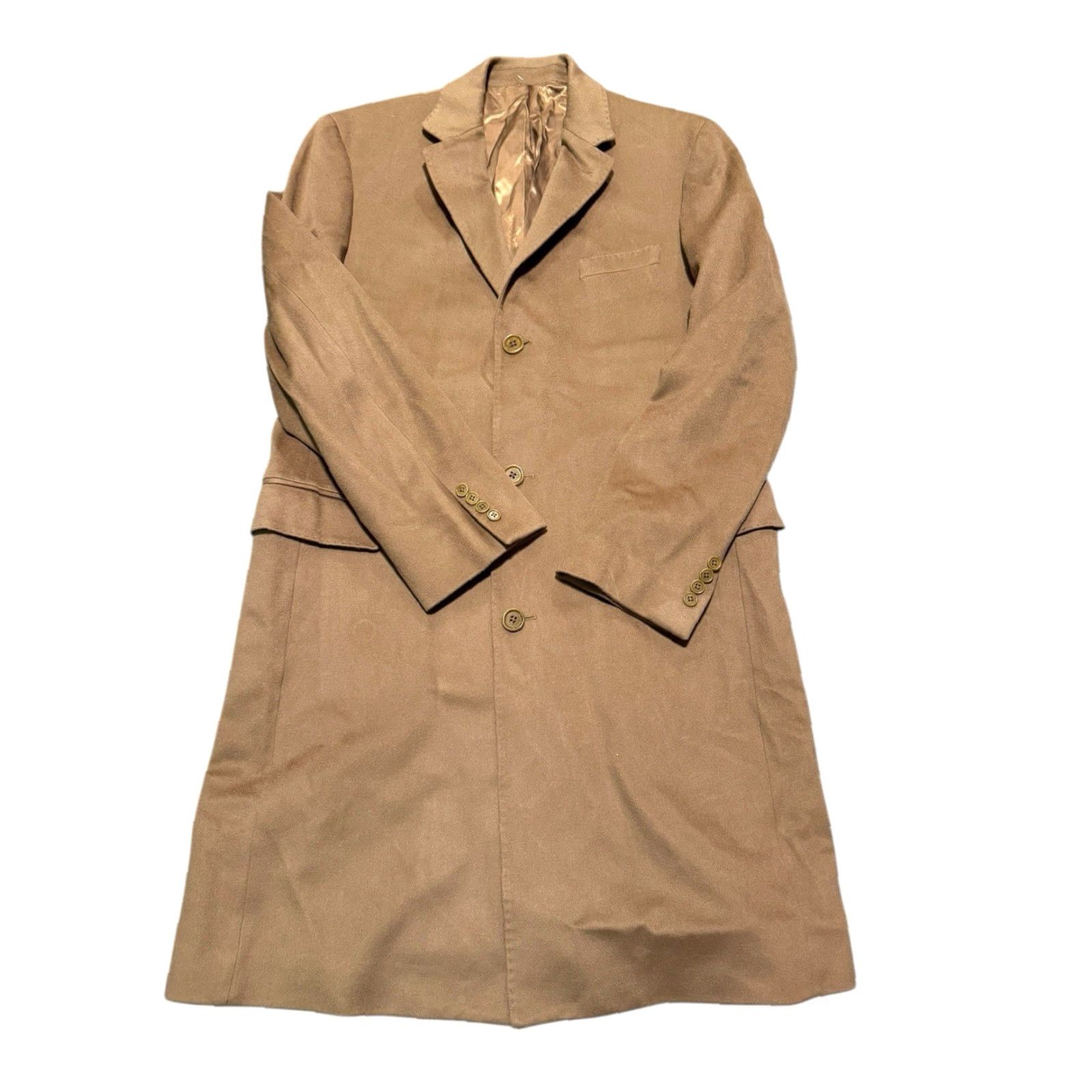 Saks Fifth Avenue SAKS FIFTH AVENUE LORO PIAN A Favola 90/10 Wool Cashmere Coat 42L Camel Topcoat Coat Size US XS / EU 42 / 0 - 6 Thumbnail