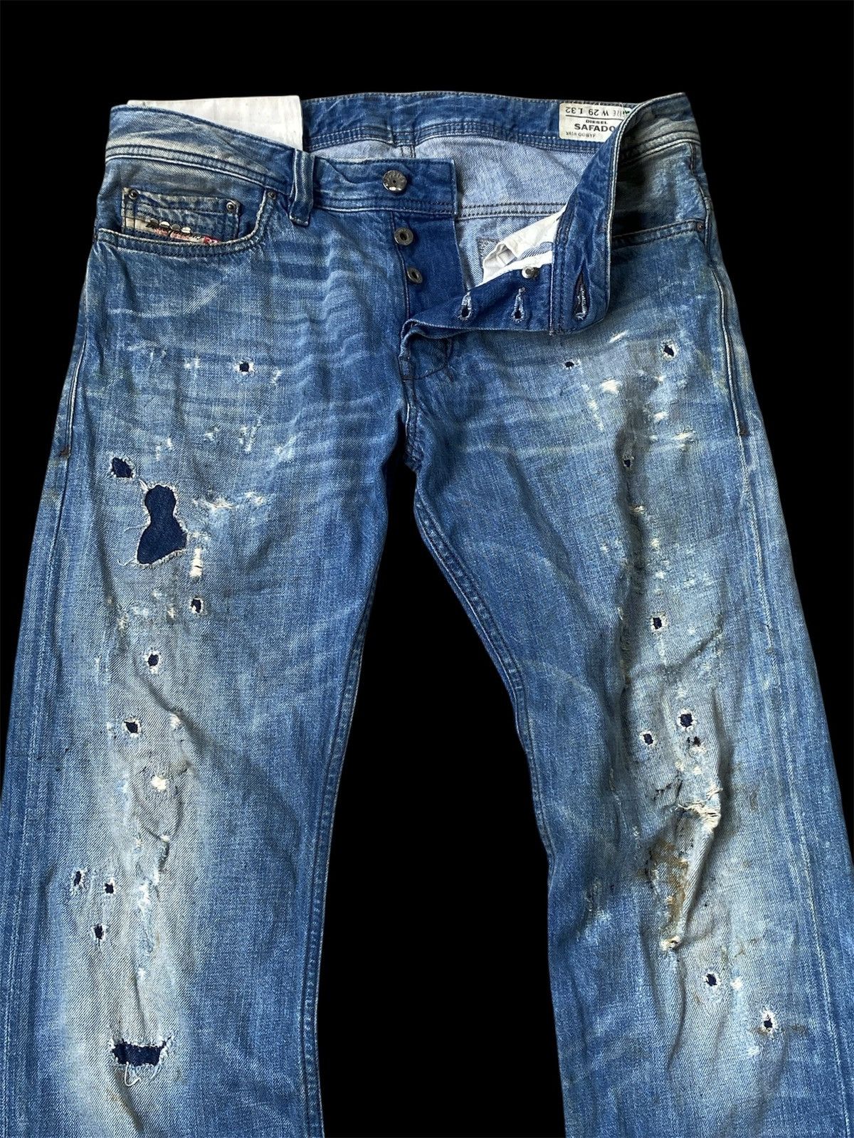 Diesel 💥BINDING NOW💥Diesel Industry Safado Rare Men’s Jeans Italy Size US 33 - 2 Thumbnail