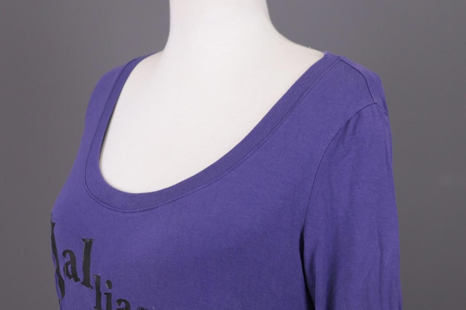 John Galliano Galliano Purple Big Logo A-Line Knee Lenght Dress Sz L Size L / US 10 / IT 46 - 8 Thumbnail
