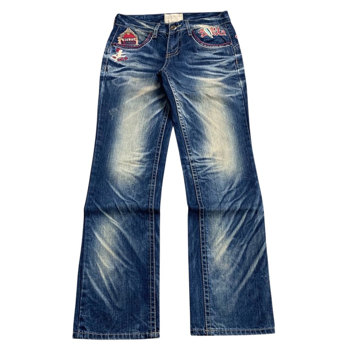 Japanese Brand Lolita Yoshitomo Nara Exotic Faded Distressed Pants Size US 31 - 1 Thumbnail