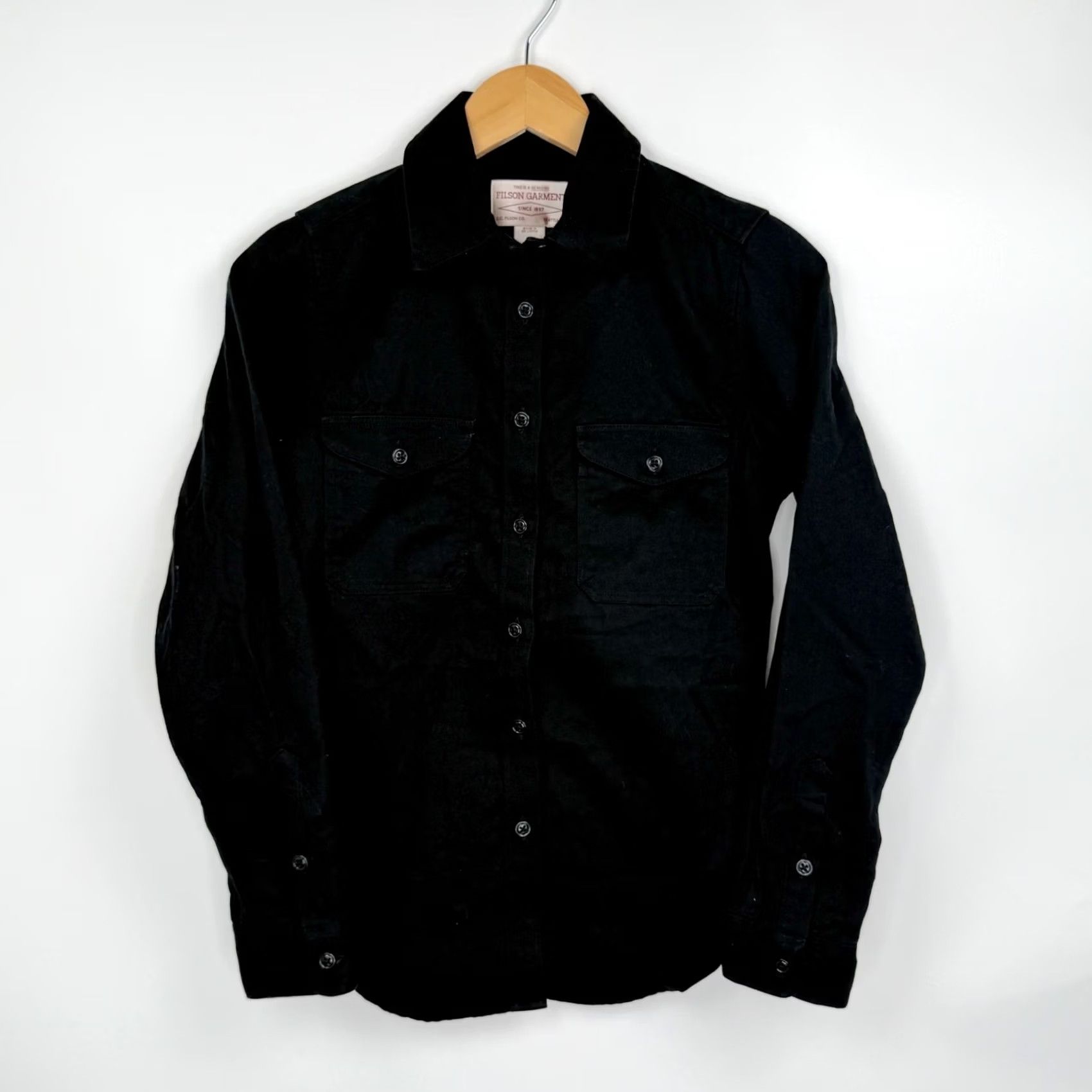 Filson Filson Shirt Womens XS Field Jac Shirt Black 100% Cotton Long Sleeve Pockets Button-Up Ladies XS Black Field Jac Shirt Size XS / US 0-2 / IT 36-38 - 3 Thumbnail