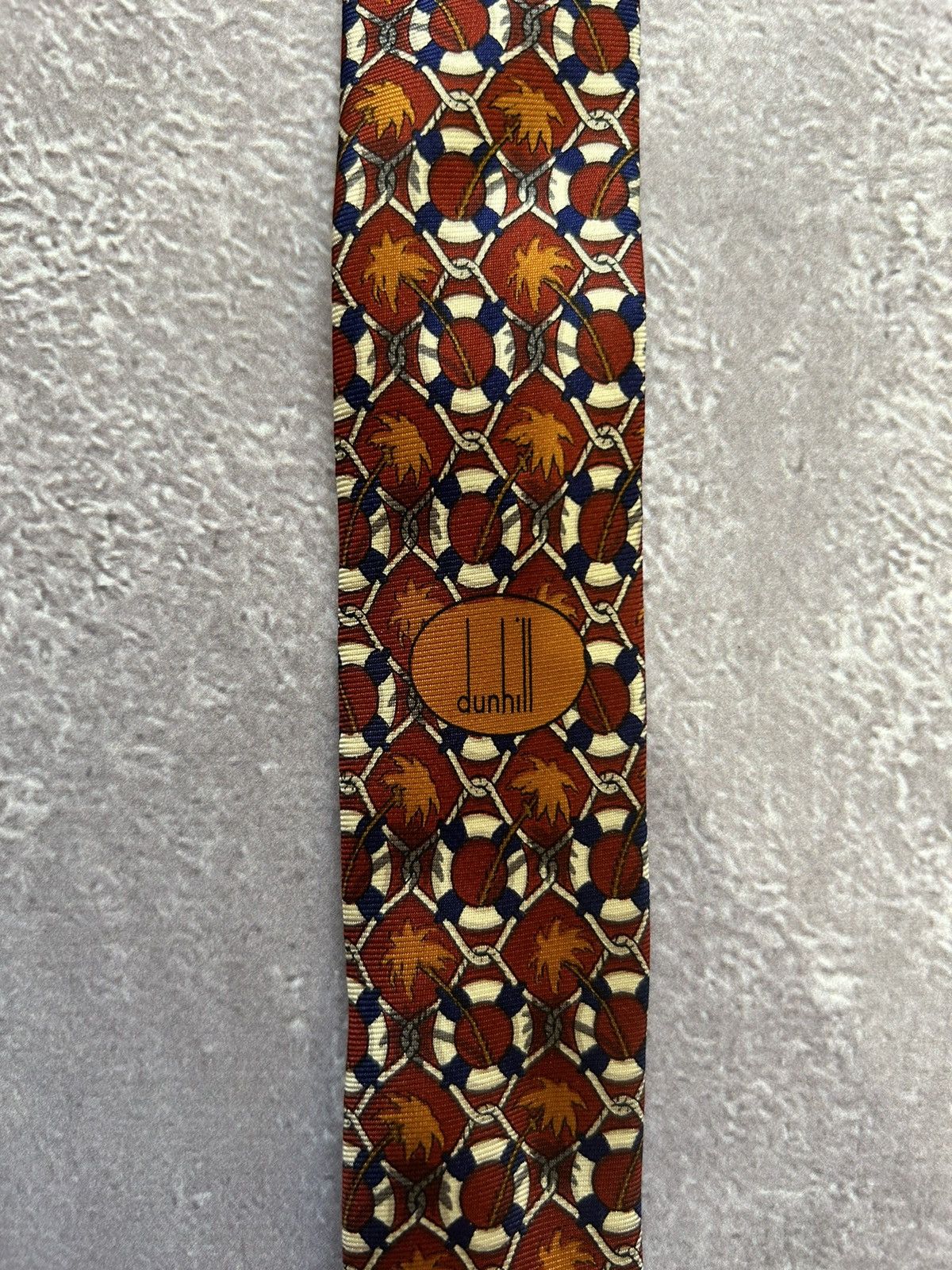 Alfred Dunhill Alfred Dunhill Lifebuoy Colorful Print Pattern Silk Tie 57" Size ONE SIZE - 10 Thumbnail