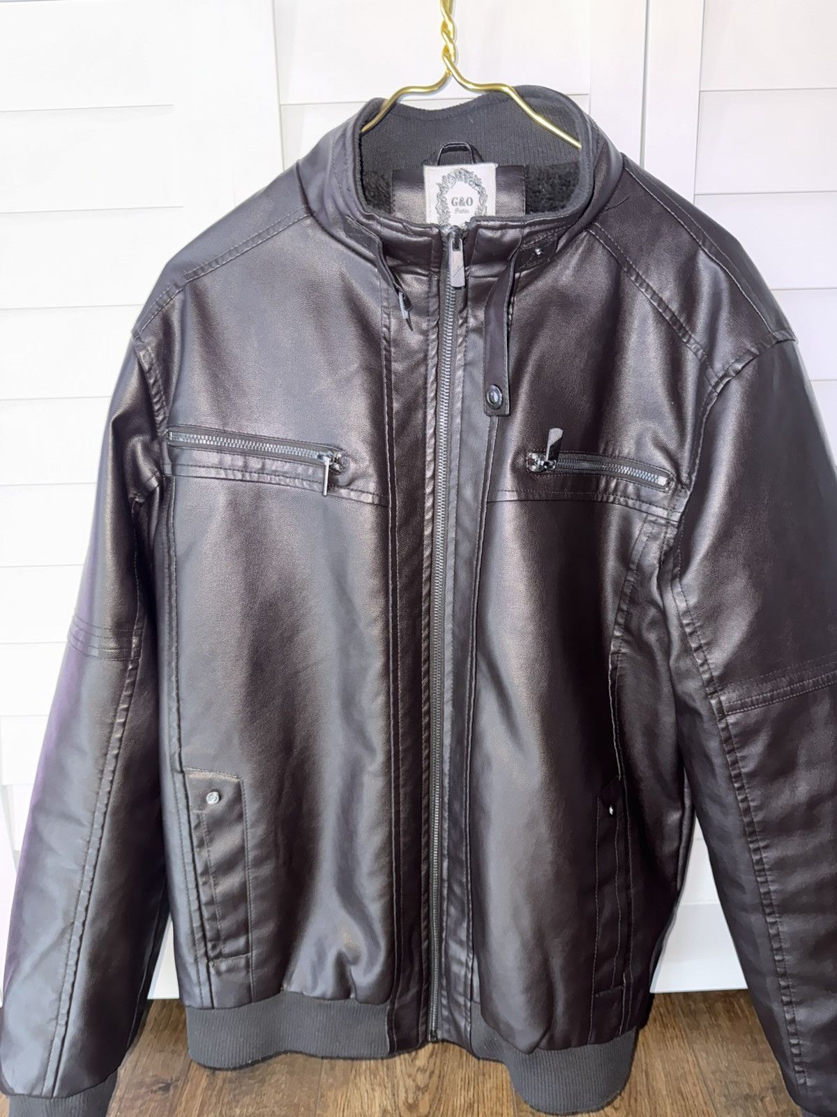 Other Brown Leather Jacket with Fur inside Size US M / EU 48-50 / 2 - 5 Thumbnail