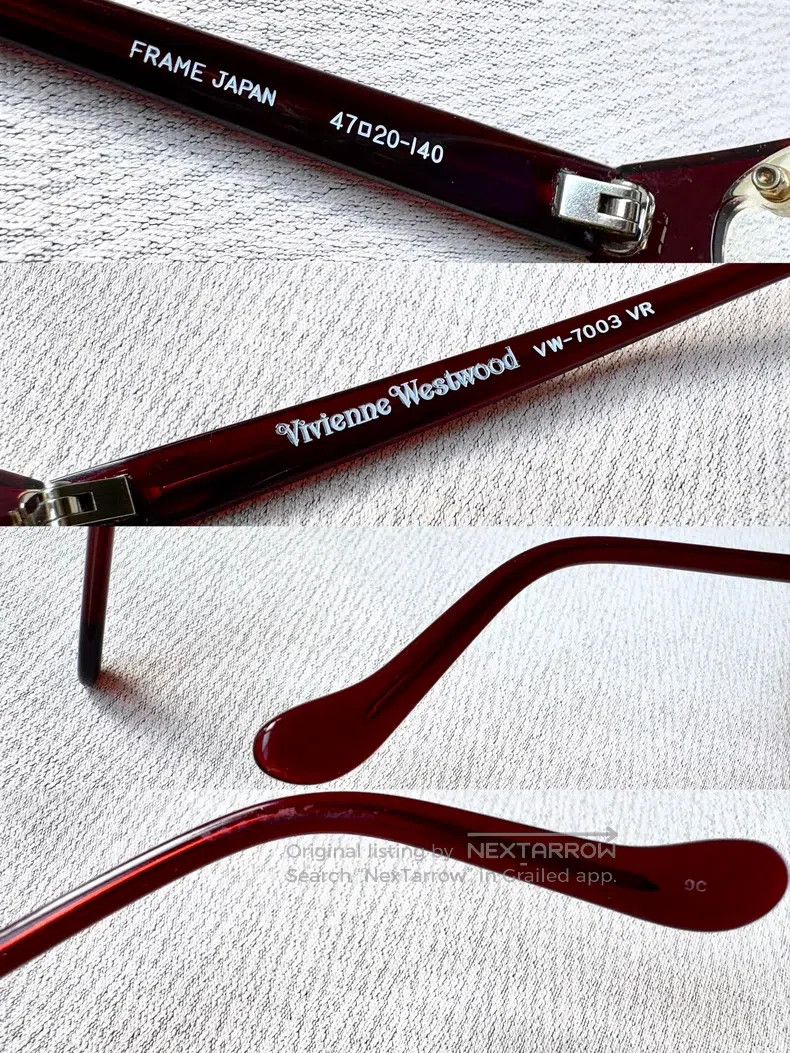 Vivienne Westwood Vivienne Westwood Y2k brown half frame vintage glasses Size ONE SIZE - 4 Thumbnail