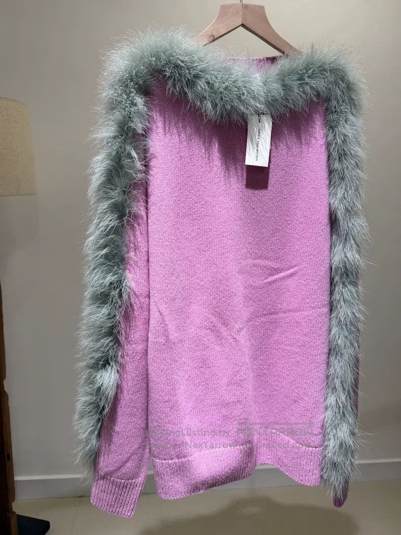 Dries Van Noten Dries Van Noten Purple Fuzzy Cape Sweater Size XS / US 0-2 / IT 36-38 - 4 Thumbnail