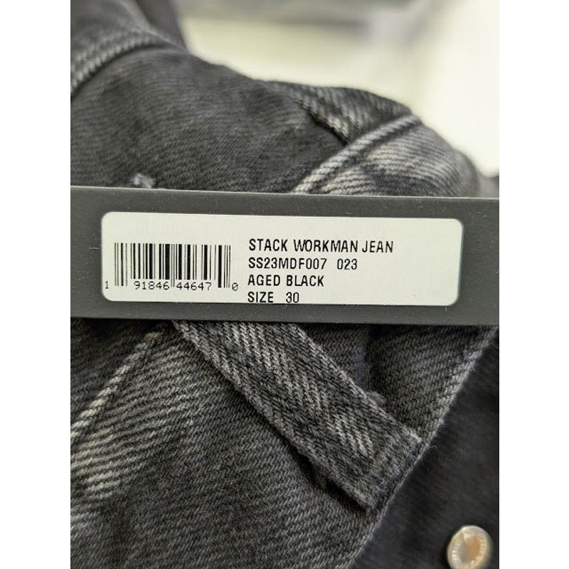 Amiri o1rshd1 Stack Workman Jeans in Aged Black Size US 30 / EU 46 - 23 Thumbnail