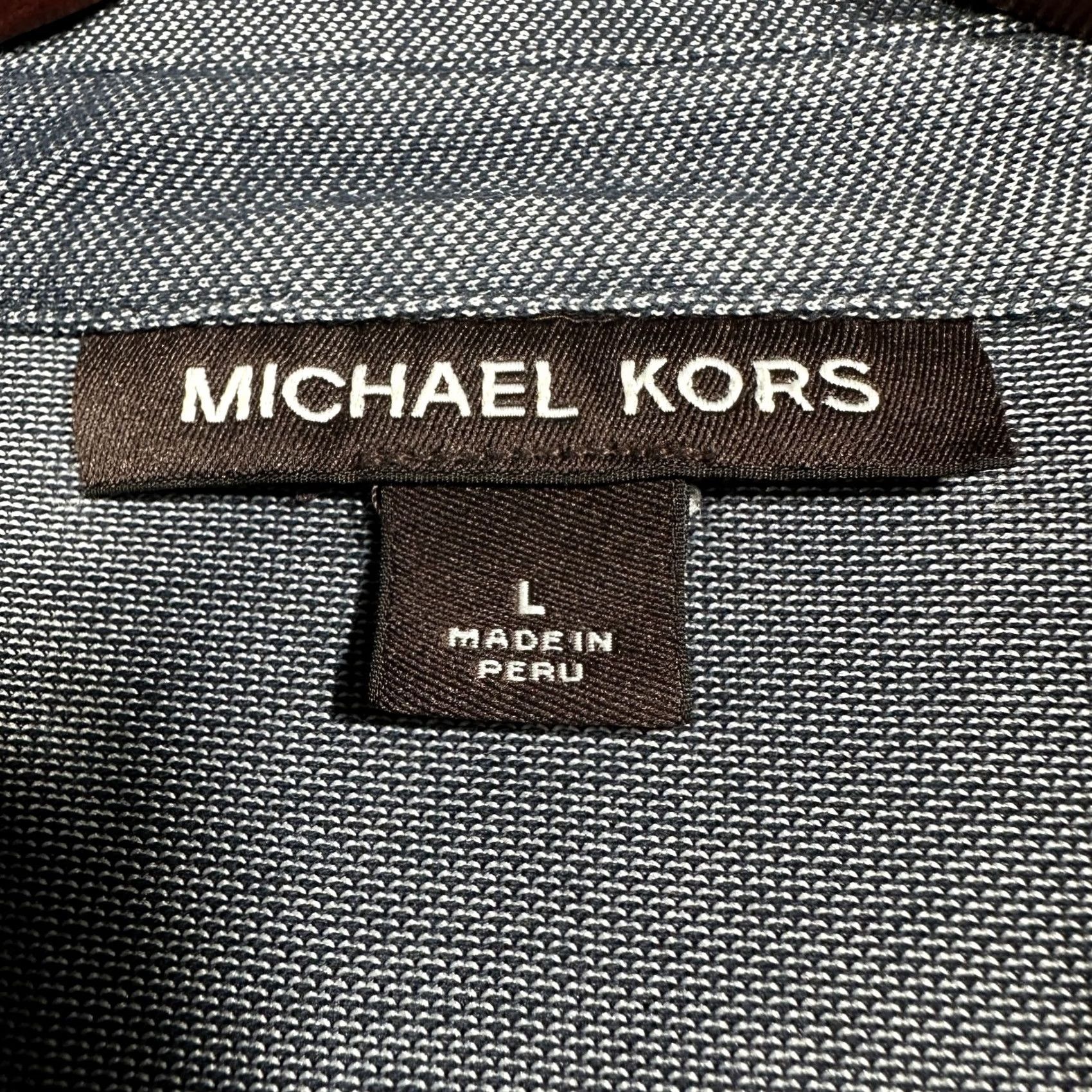 Michael Kors Michael Kors Polo Shirt Mens Large Blue Cotton Blend Short Sleeve Pockets Button Shirt Polo Blue Mens Large Size US L / EU 52-54 / 3 - 5 Thumbnail