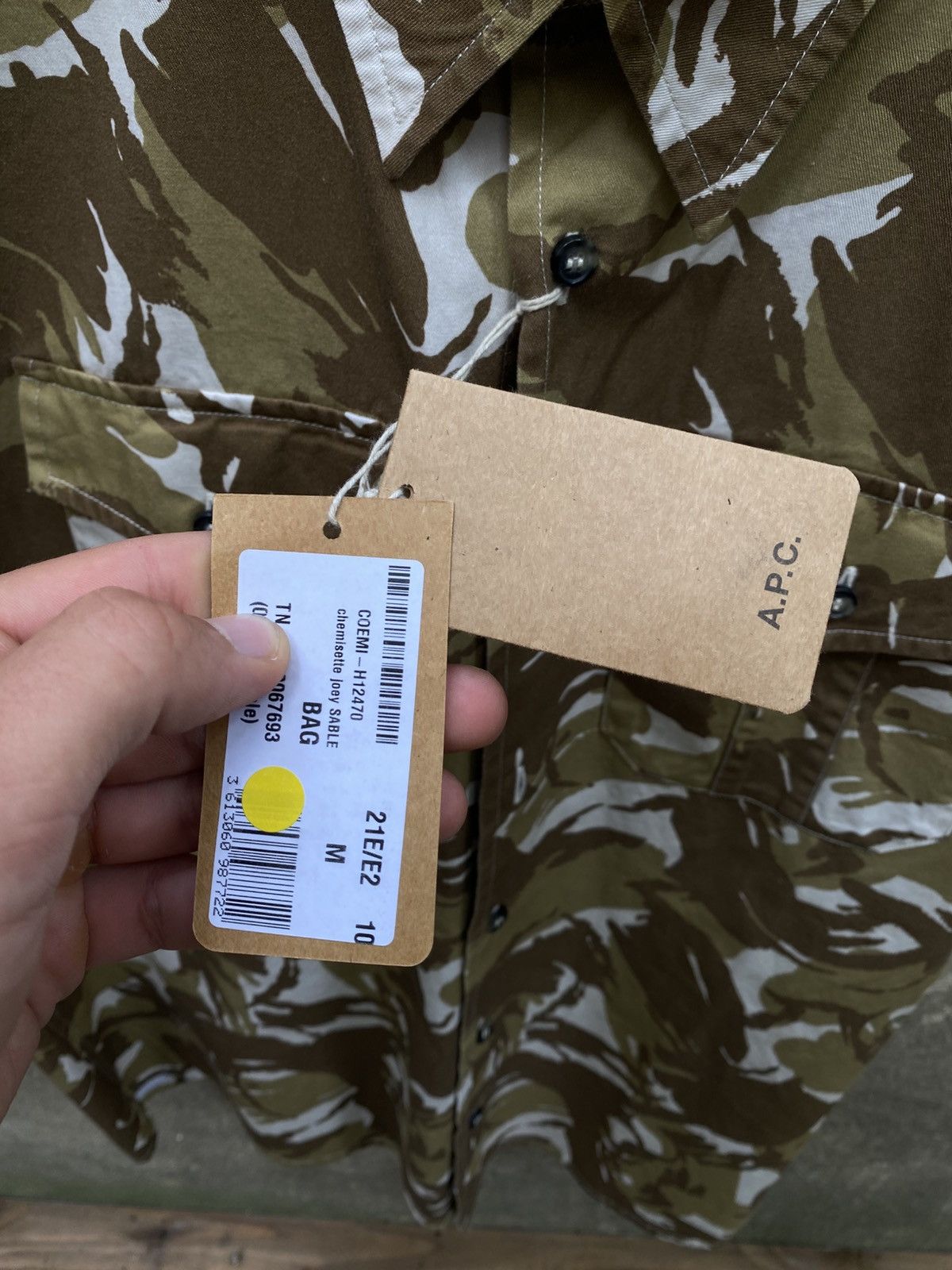 A.P.C. A.P.C. Camo Shirt New With Tags Size US M / EU 48-50 / 2 - 5 Thumbnail