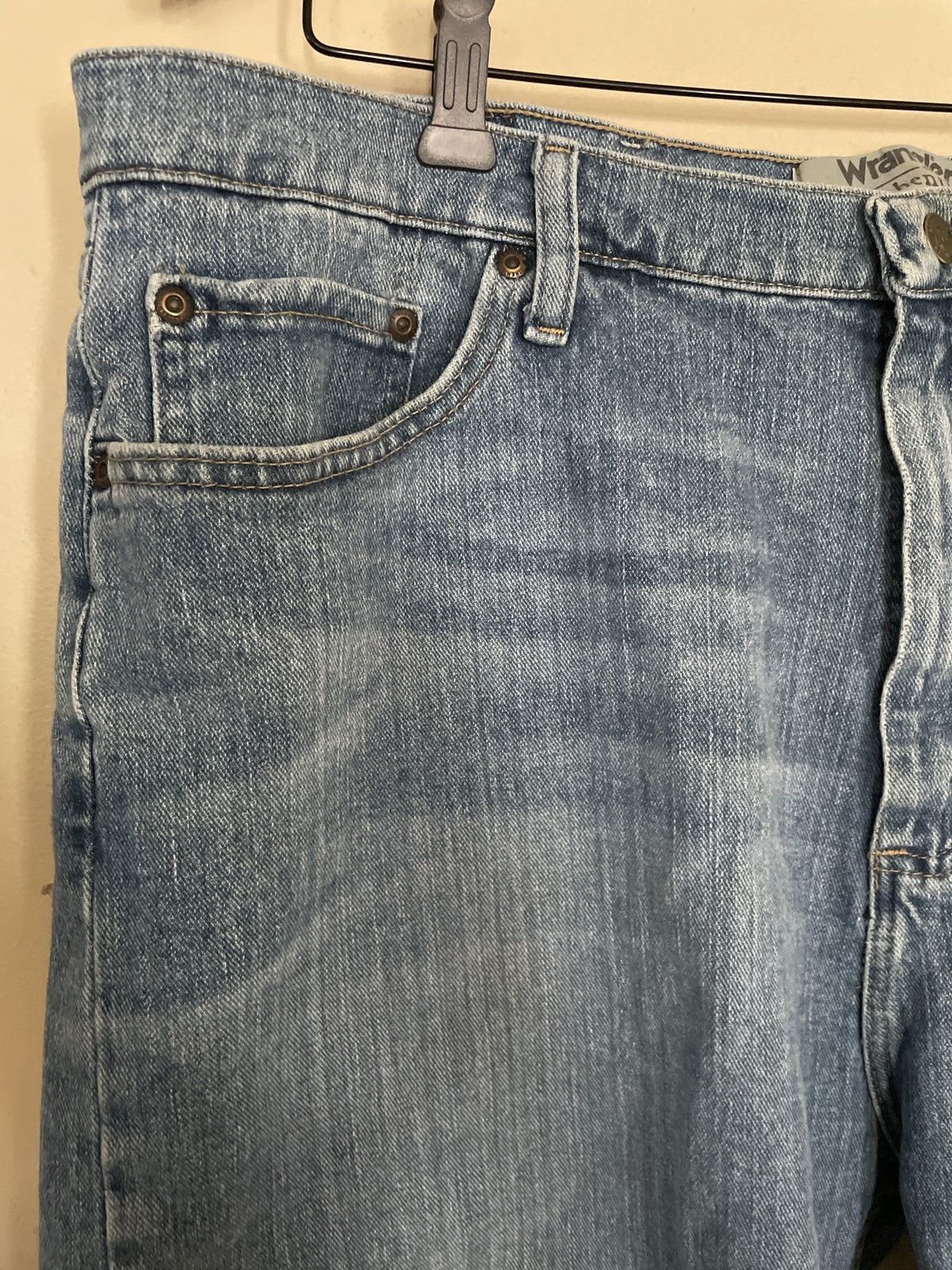 Vintage × Wrangler Wrangler Blue Jean Short 40 JORTS Denim vintage light washed Size US 40 / EU 56 - 2 Thumbnail