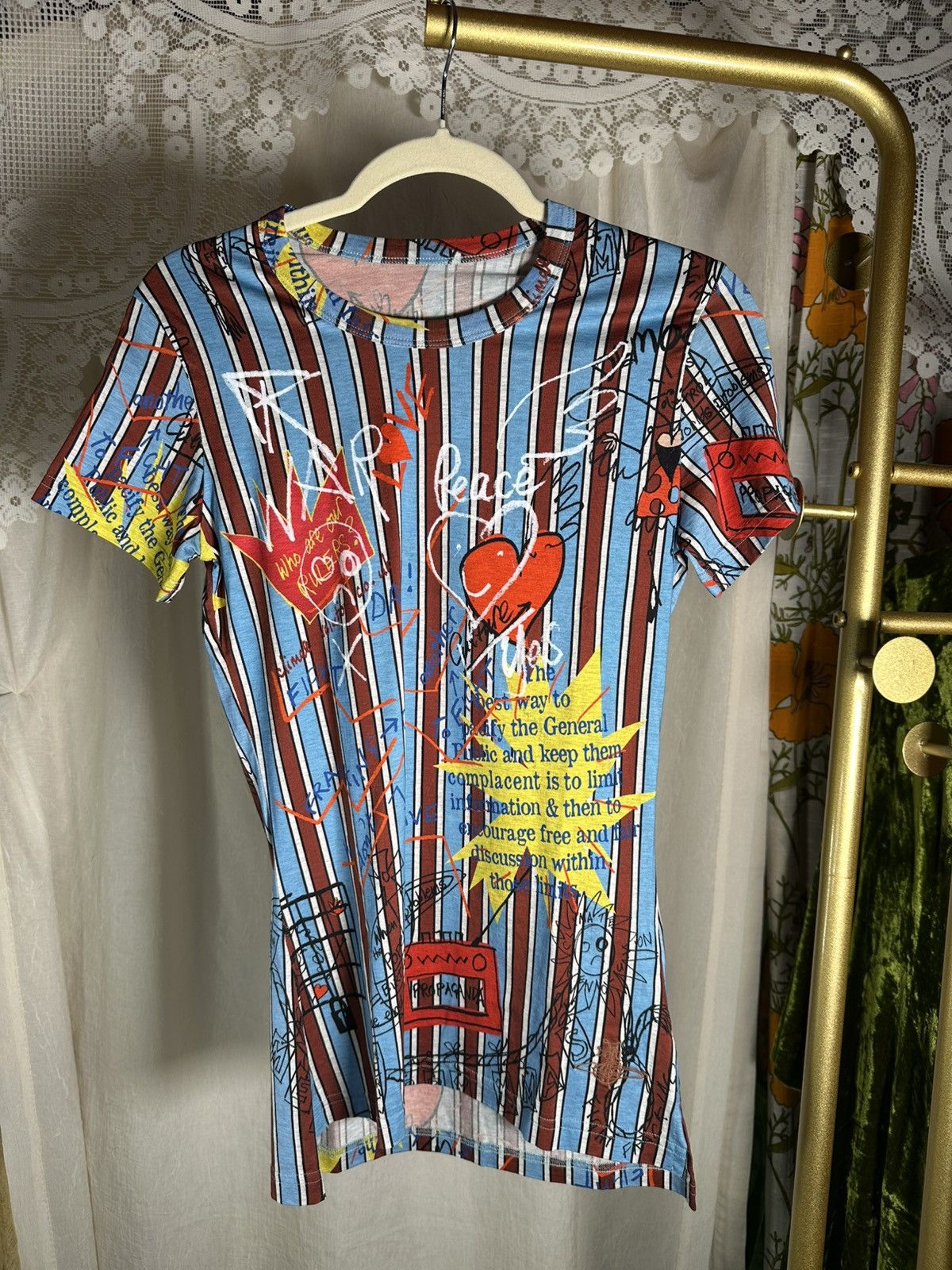 Vivienne Westwood Vivienne Westwood Gold Label Striped Anti Fracking T Shirt Size S / US 4 / IT 40 - 2 Thumbnail