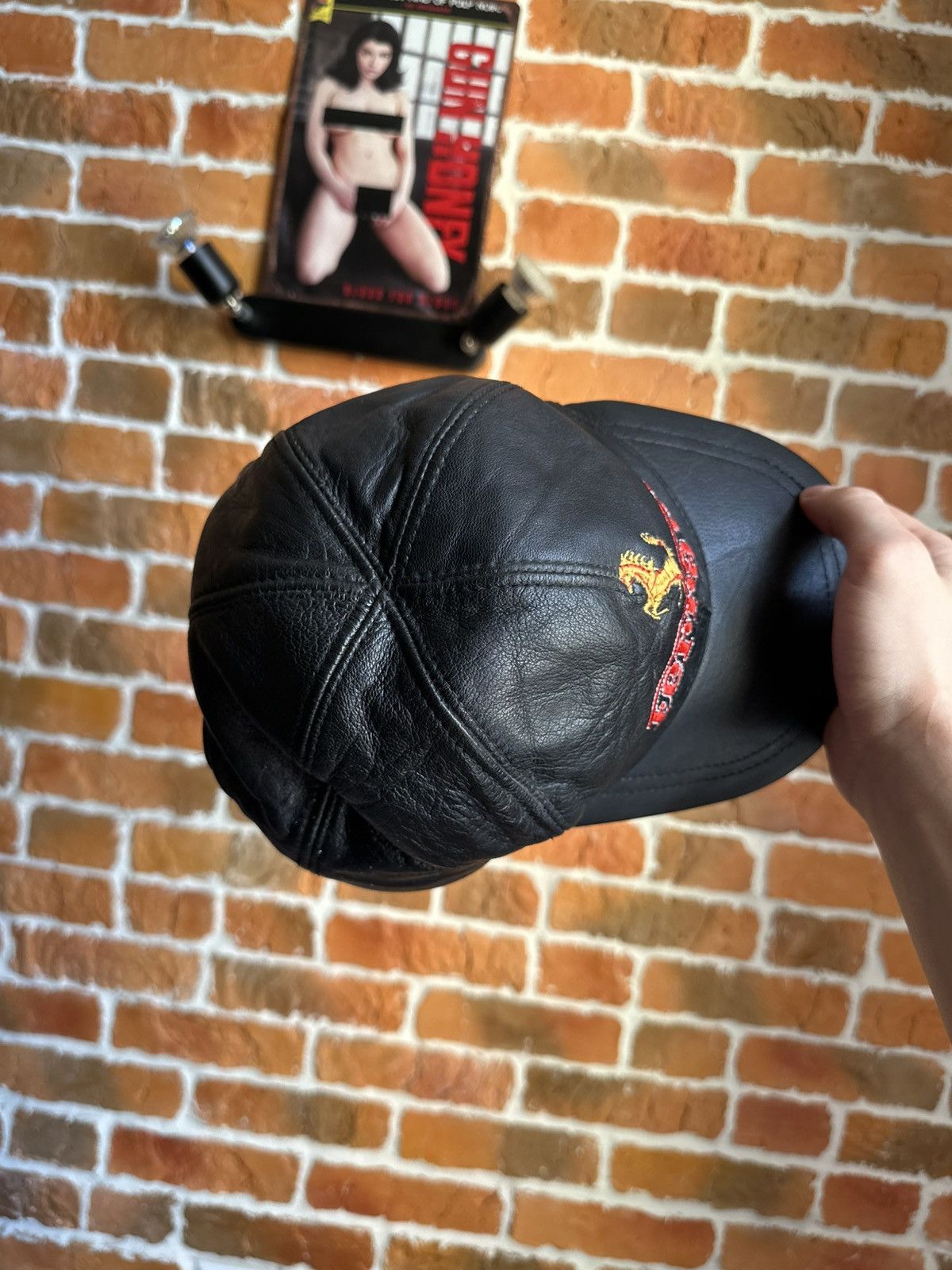 Ferrari Ferrari leather cap logo racing one size Size ONE SIZE - 4 Thumbnail