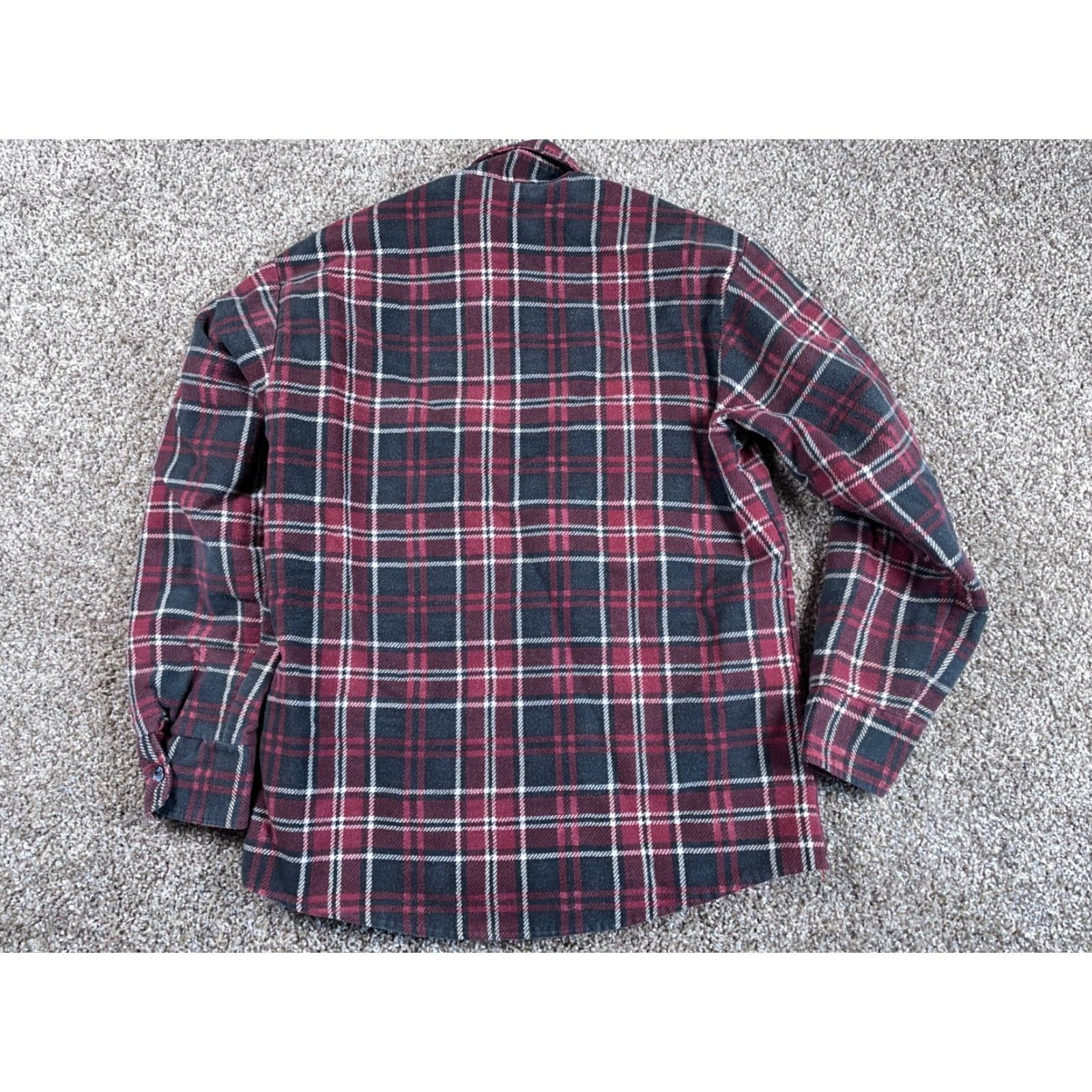 Vintage VTG Fieldmaster Quilted Lined Flannel Shirt Adult Medium Red Black Plaid 80s Size US M / EU 48-50 / 2 - 2 Thumbnail