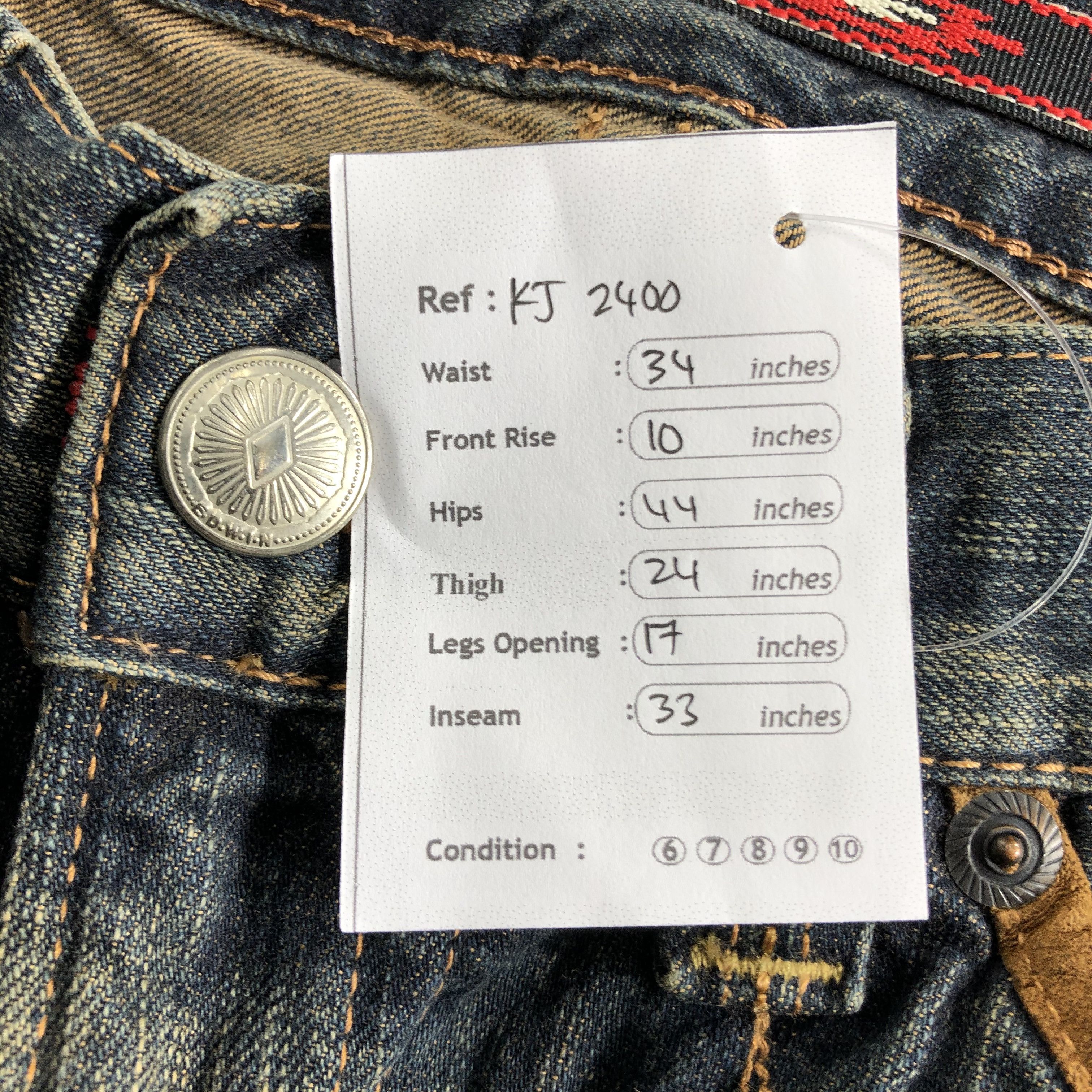 Edwin Edwin XV Jeans Rusty Wash Denim KJ2400 Size US 32 / EU 48 - 11 Thumbnail