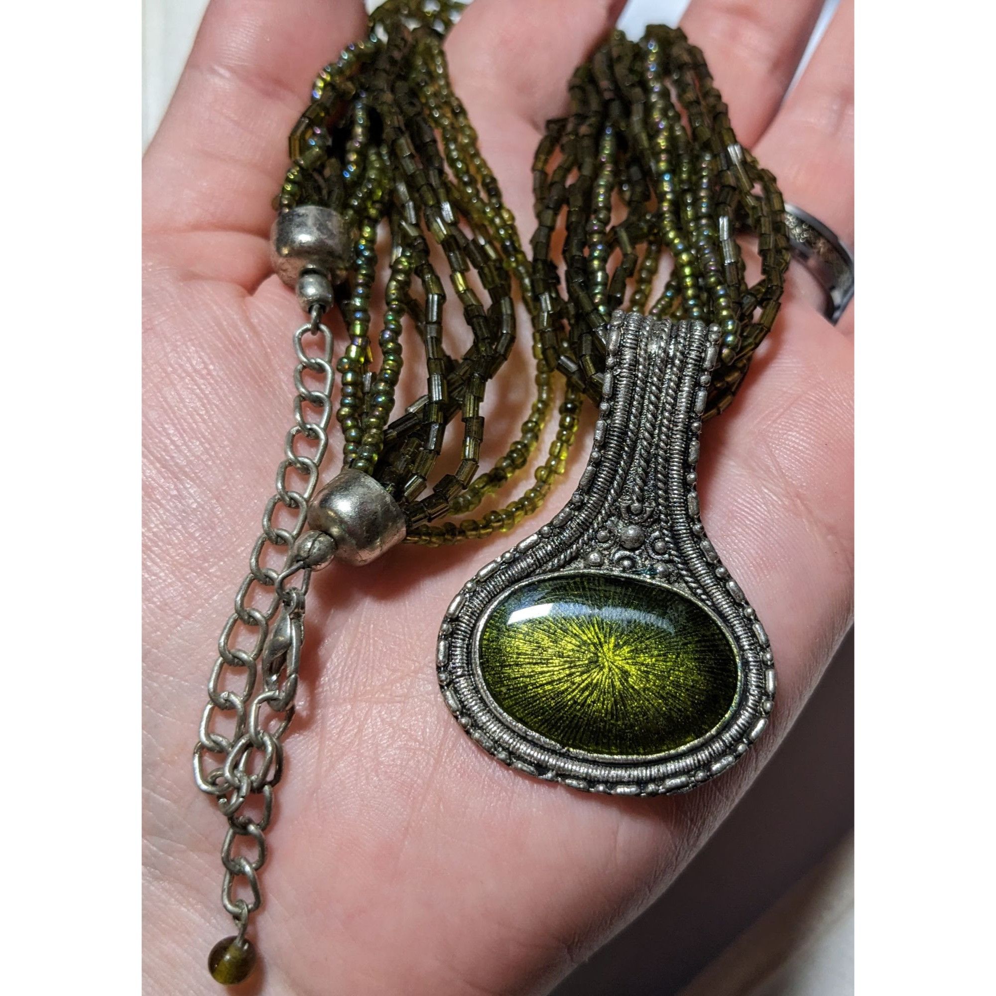 Other Green Glass Beaded Mermaid Pendant Necklace Size ONE SIZE - 5 Thumbnail