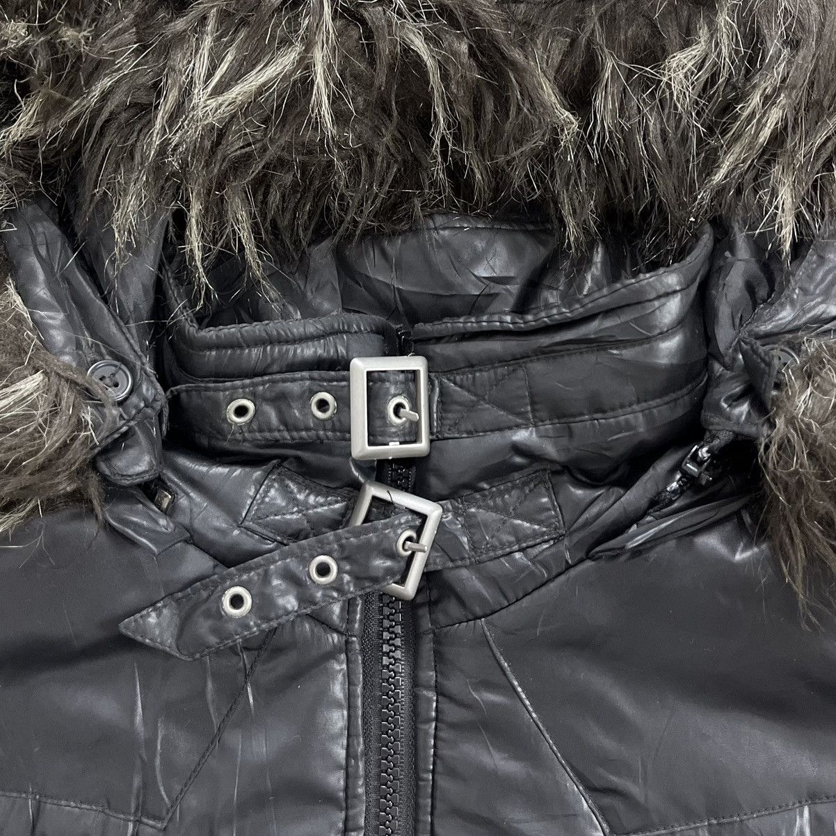 14th Addiction 2000s Mossimo IfSixWasNine Kmrii Gothic Lgb Fur Down Jacket Size US L / EU 52-54 / 3 - 9 Thumbnail