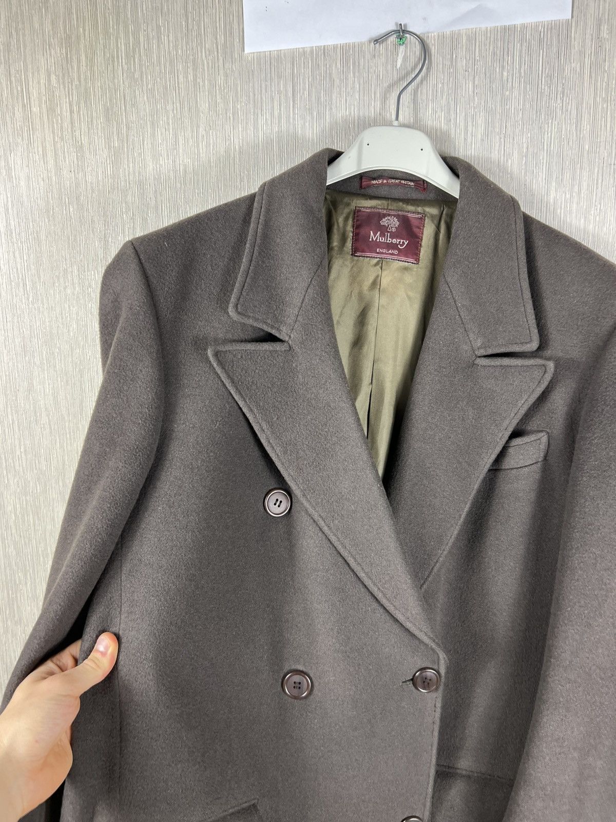 Mulberry Vintage 90s Mulberry wool cashmere double-breasted long coat Size US M / EU 48-50 / 2 - 7 Thumbnail