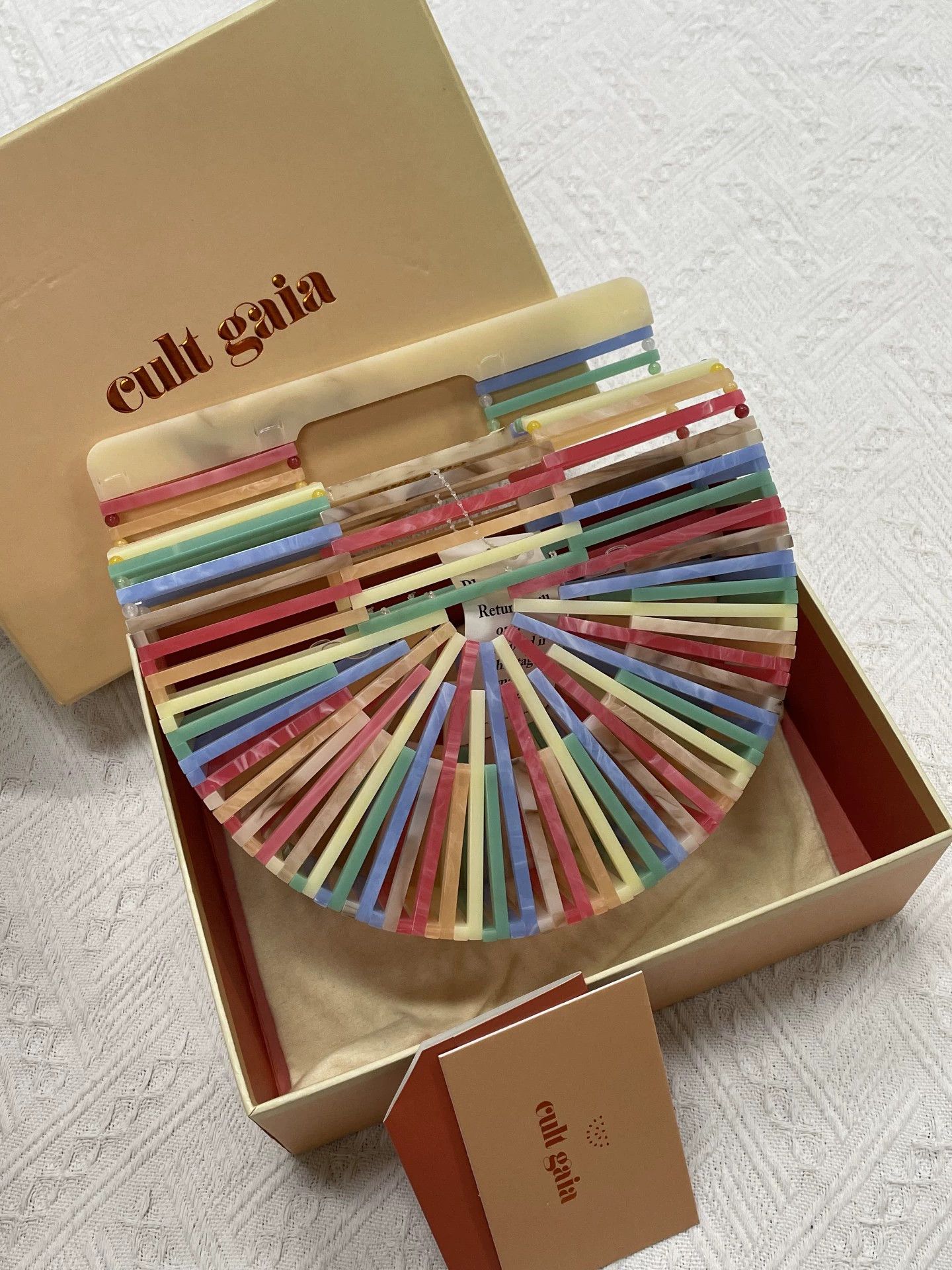 Cult Gaia Colorful Acrylic Bamboo Clutch Resort, Women's
