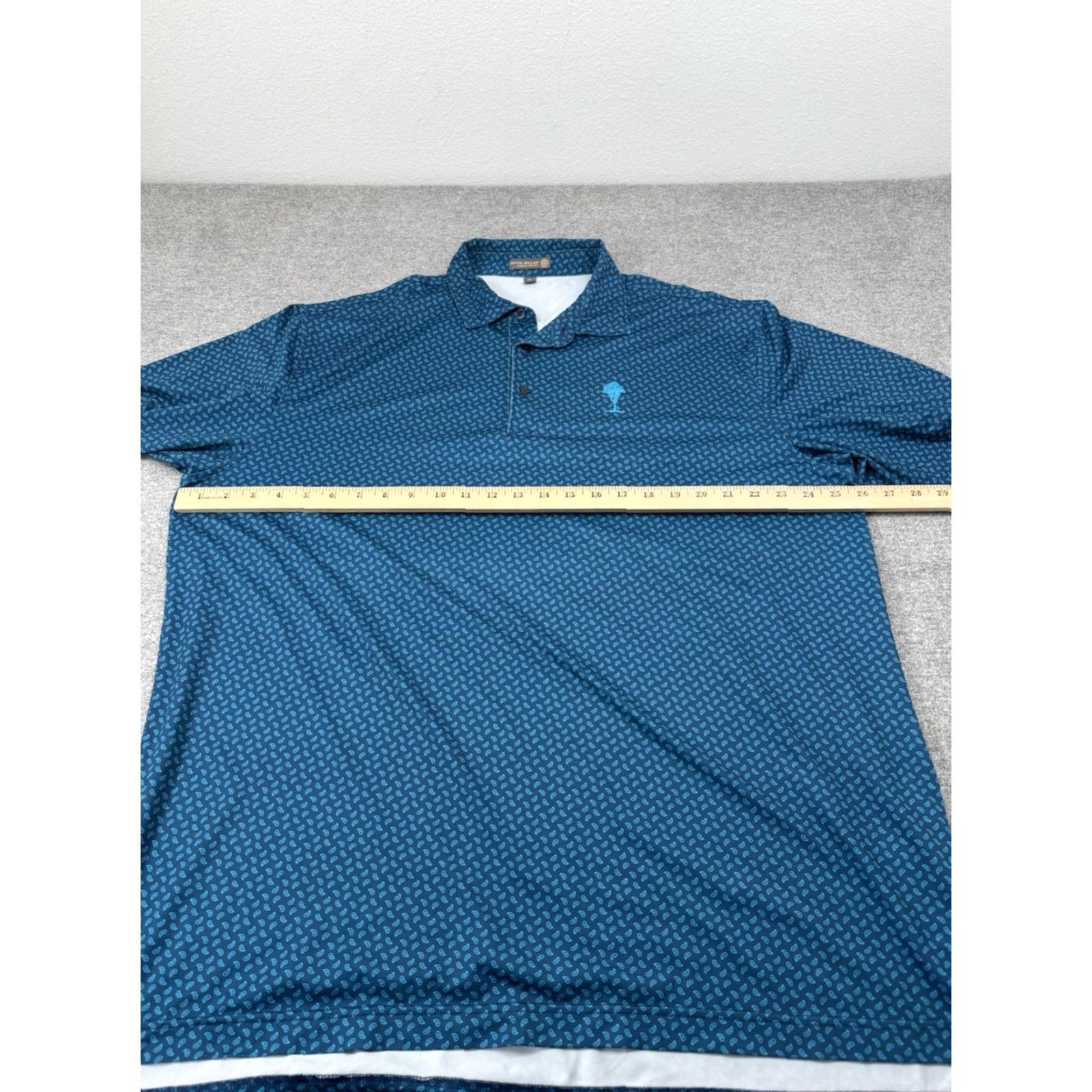 Peter Millar Peter Millar Summer Comfort Crown Tour Logo Paisley AOP Pattern Polo XL Men Blue Short Sleeve Polo Shirt Collared Golf Logo Size US XL / EU 56 / 4 - 5 Thumbnail