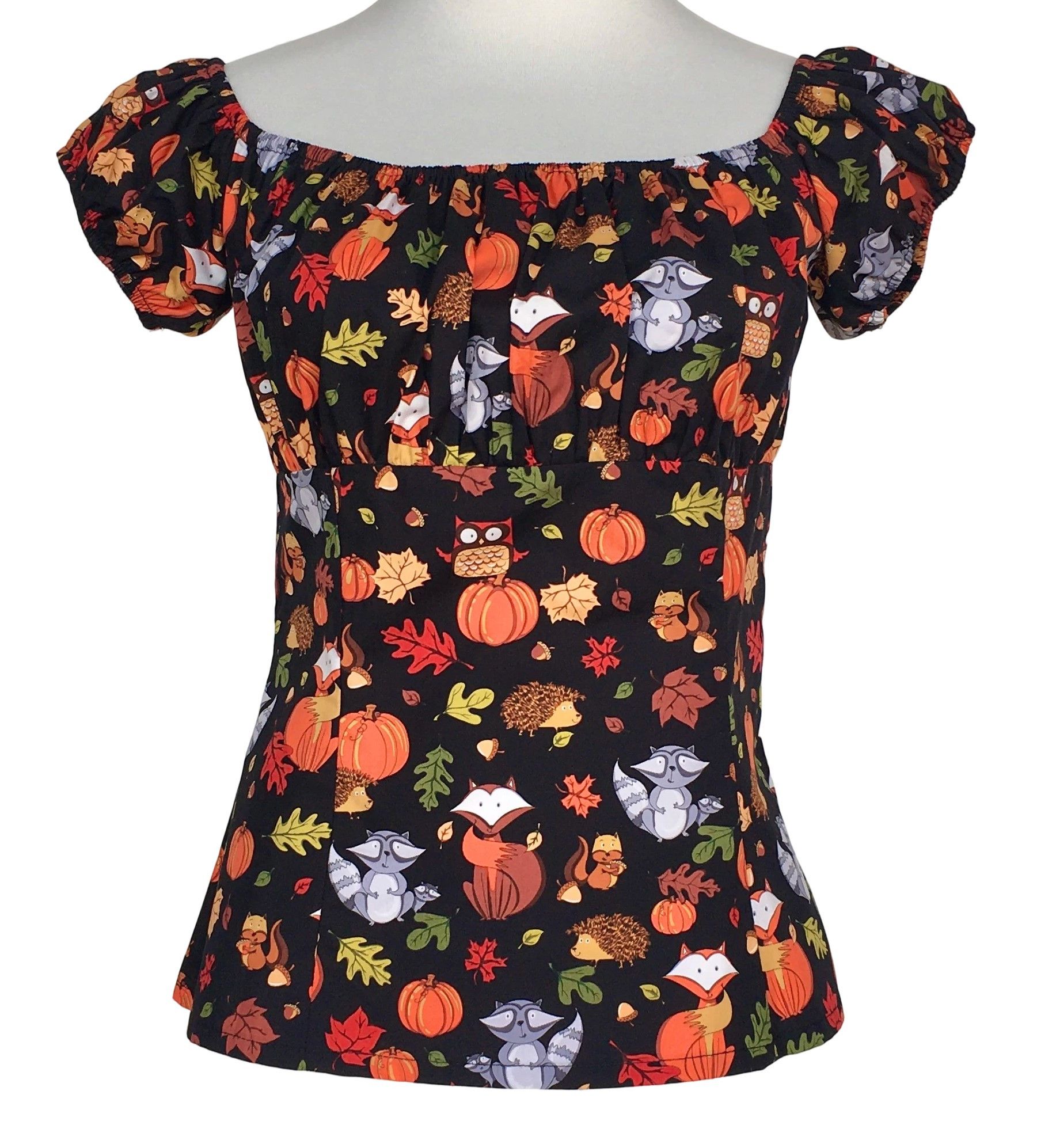 Other Women tops,off shoulder, pumpkin&fox print Size S / US 4 / IT 40 - 1 Thumbnail