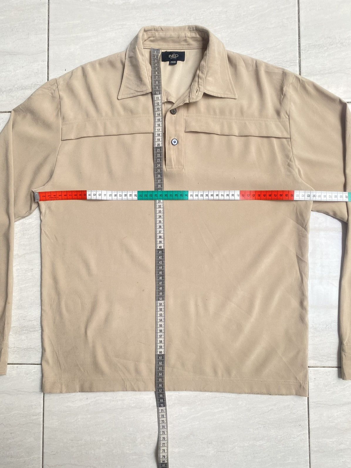 Yohji Yamamoto INED Yohji Yamamoto Beige T-shirt Size US M / EU 48-50 / 2 - 2 Thumbnail