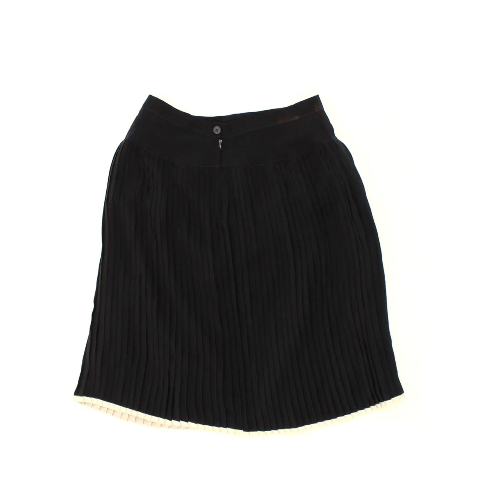 Vintage VINTAGE Womens High Waist Pleated Skirt Medium Black Polyester W28 Size 28" / US 6 / IT 42 - 2 Thumbnail