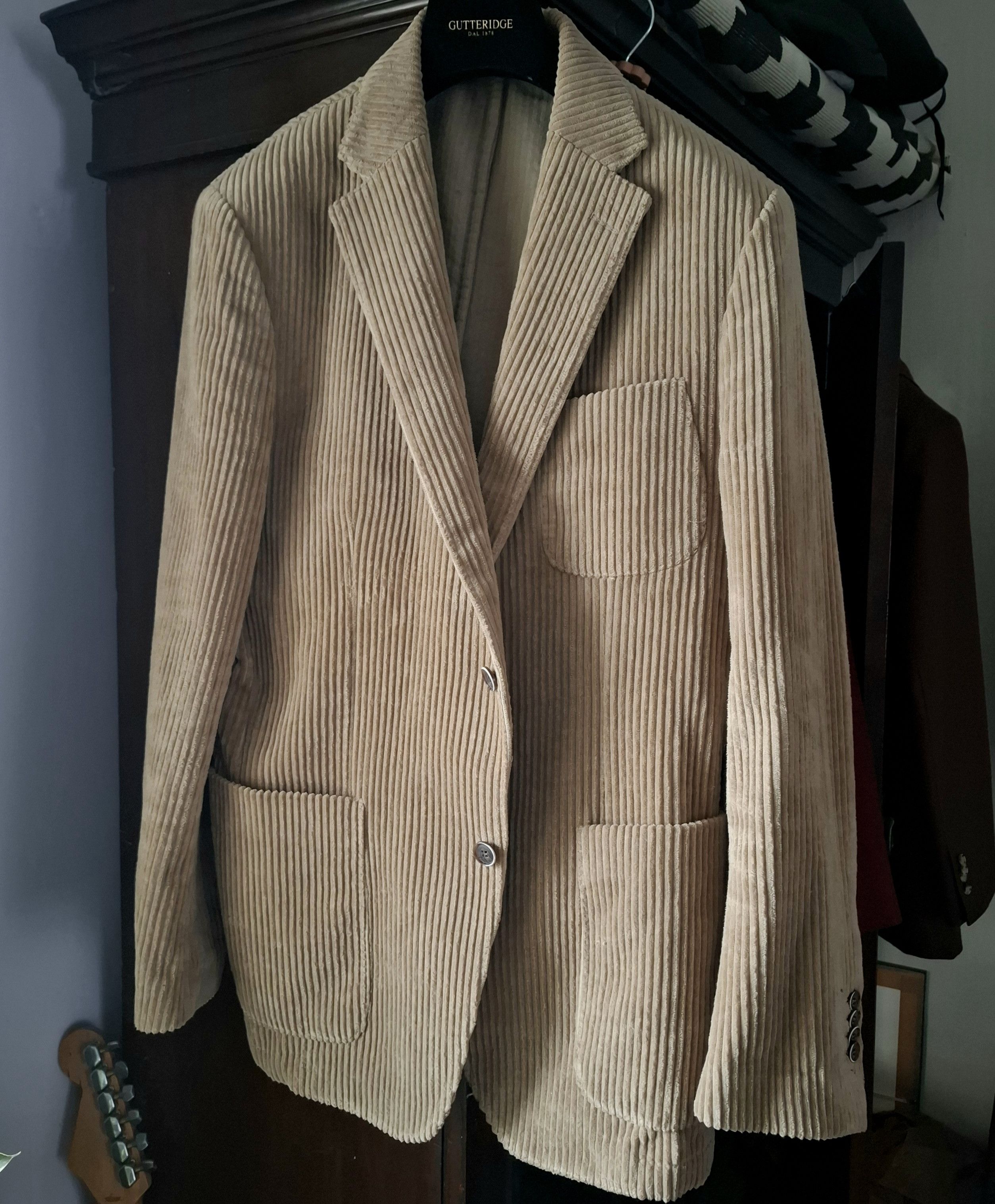 Suitsupply Suitsupply Beige Corduroy Sport Coat 42L Size 42L - 1 Thumbnail