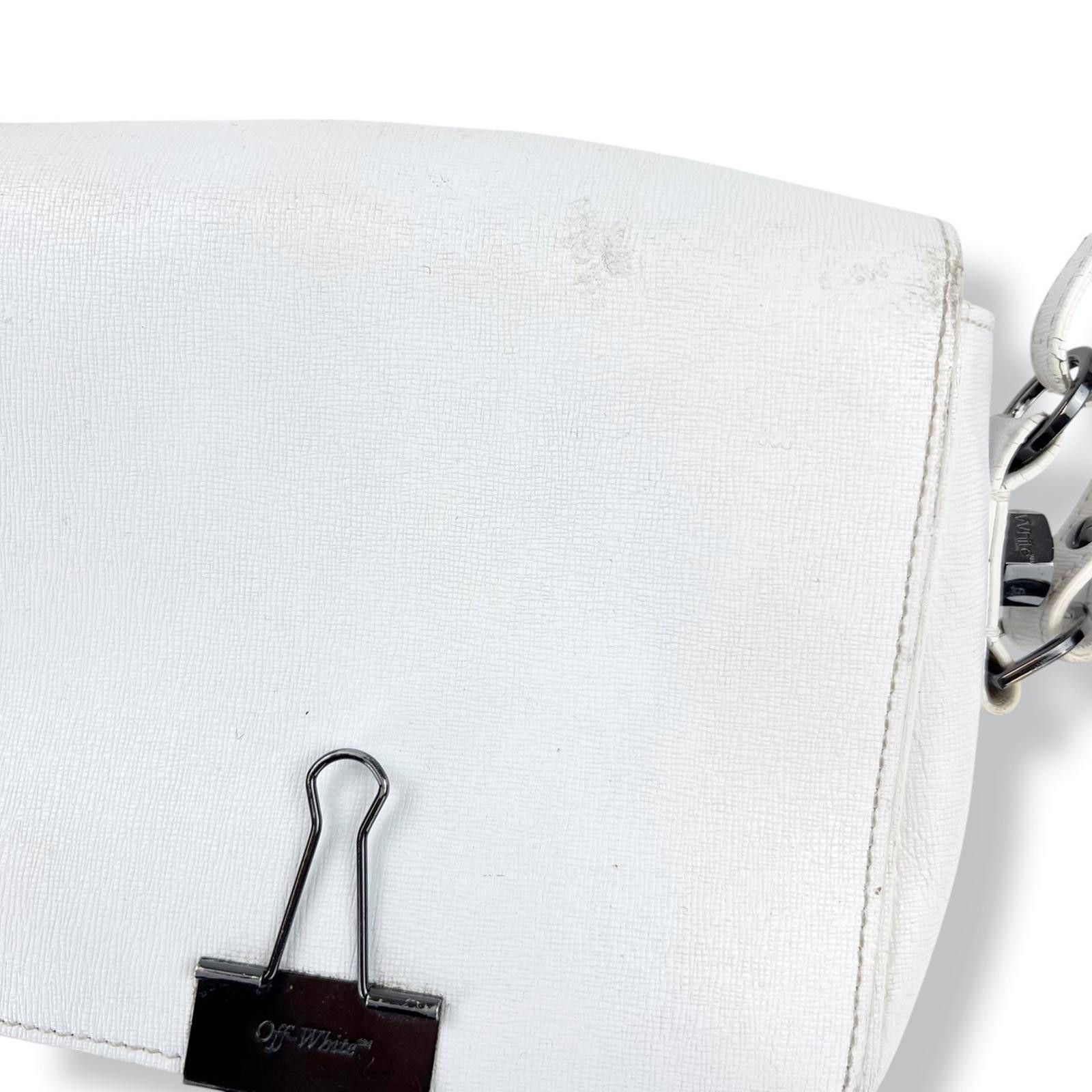 Off-White Off-White White Leather Binder Cross Body Bag Size ONE SIZE - 6 Thumbnail