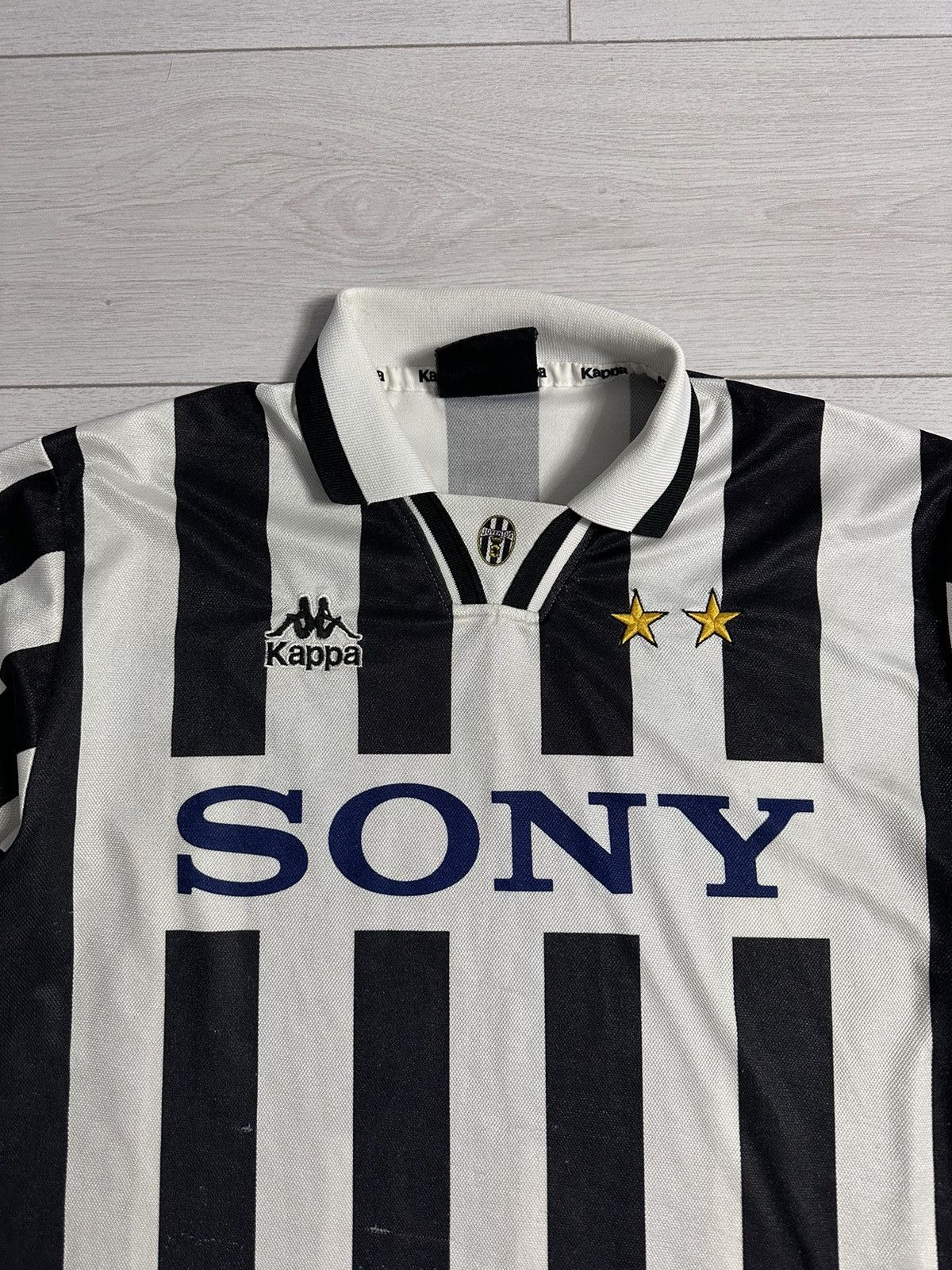 Kappa Vintage Juventus soccer jersey rare Sony long sleeve size L Size US L / EU 52-54 / 3 - 3 Thumbnail