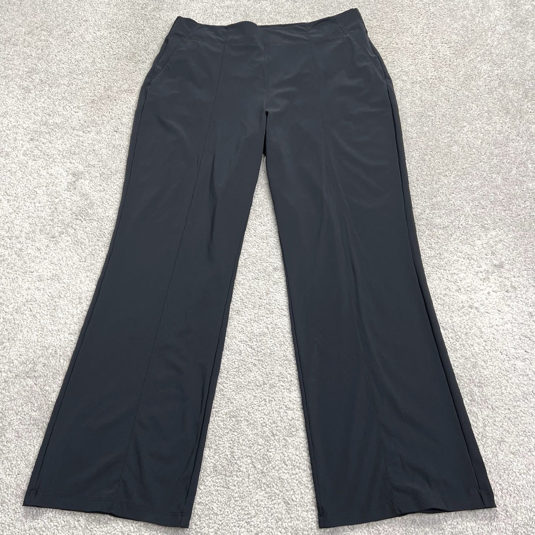 Athleta Athleta Cosmic Kick Flare Pant Women’s 16T Black Pockets Stretch Athletic Tall 34 Inseam Casual Size 38" / US 16 / IT 52 - 2 Thumbnail