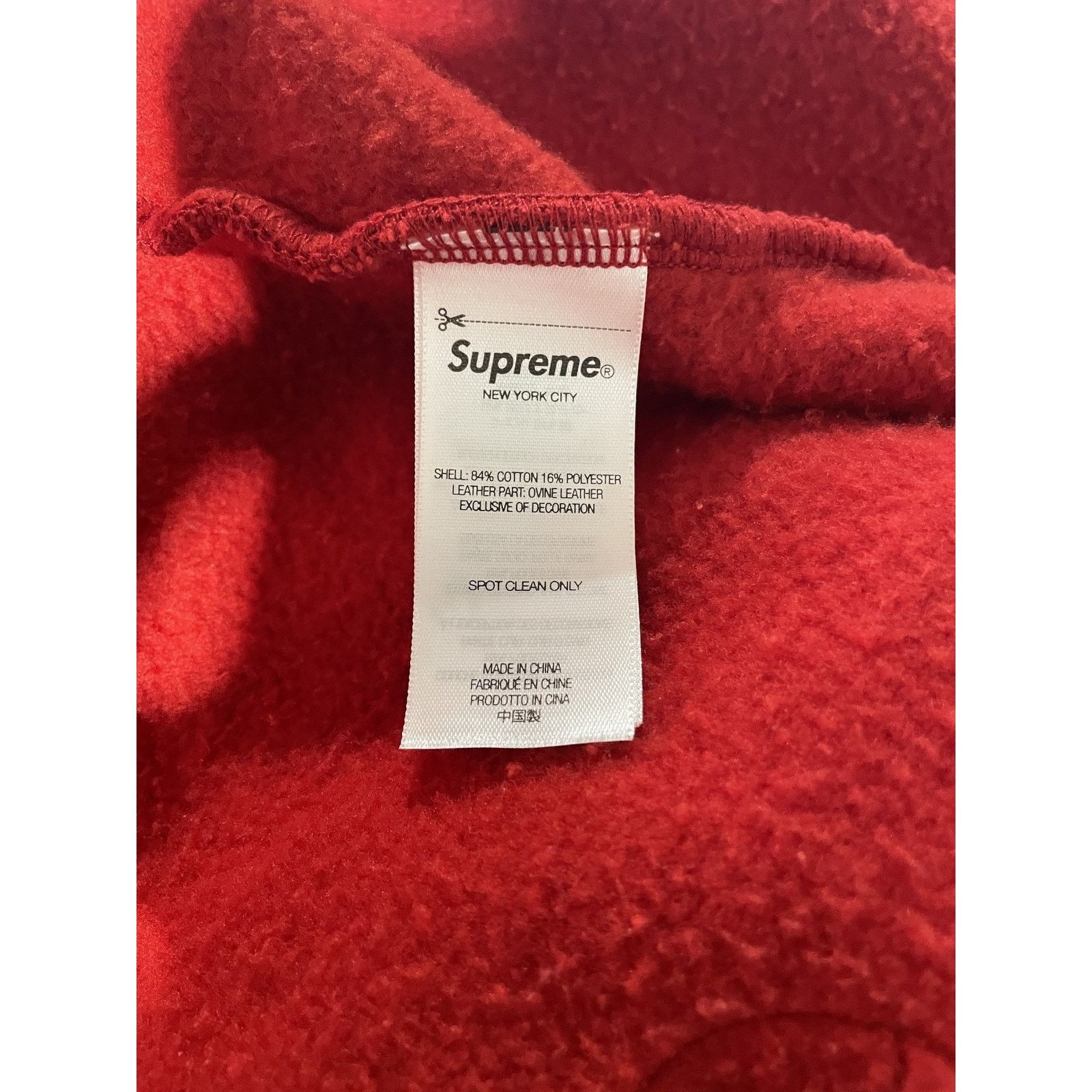 Supreme SUPREME LEATHER APPLIQUE RED ZIP UP SS25 LARGE PREOWNED Size US L / EU 52-54 / 3 - 3 Thumbnail