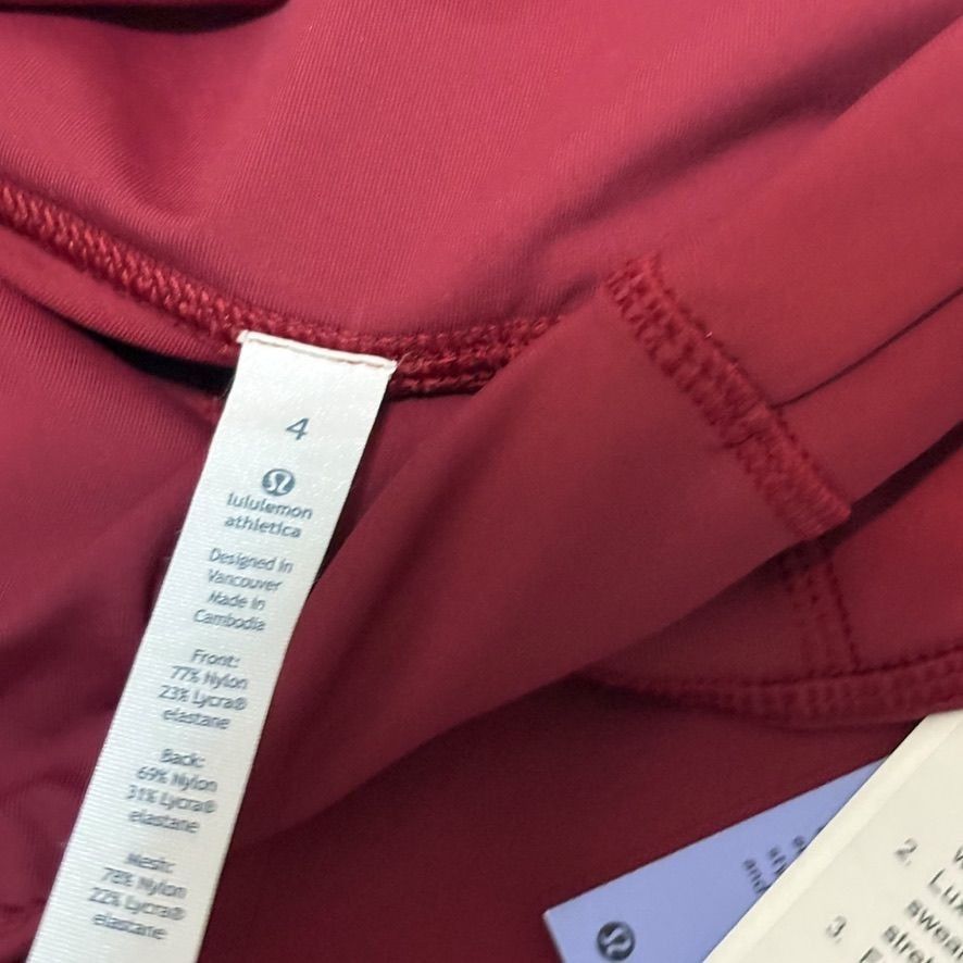 Lululemon NWT Lululemon Run With The Sun Crop 4 Rosewood Luxtreme Mesh Size 27" / US 4 / IT 40 - 7 Thumbnail