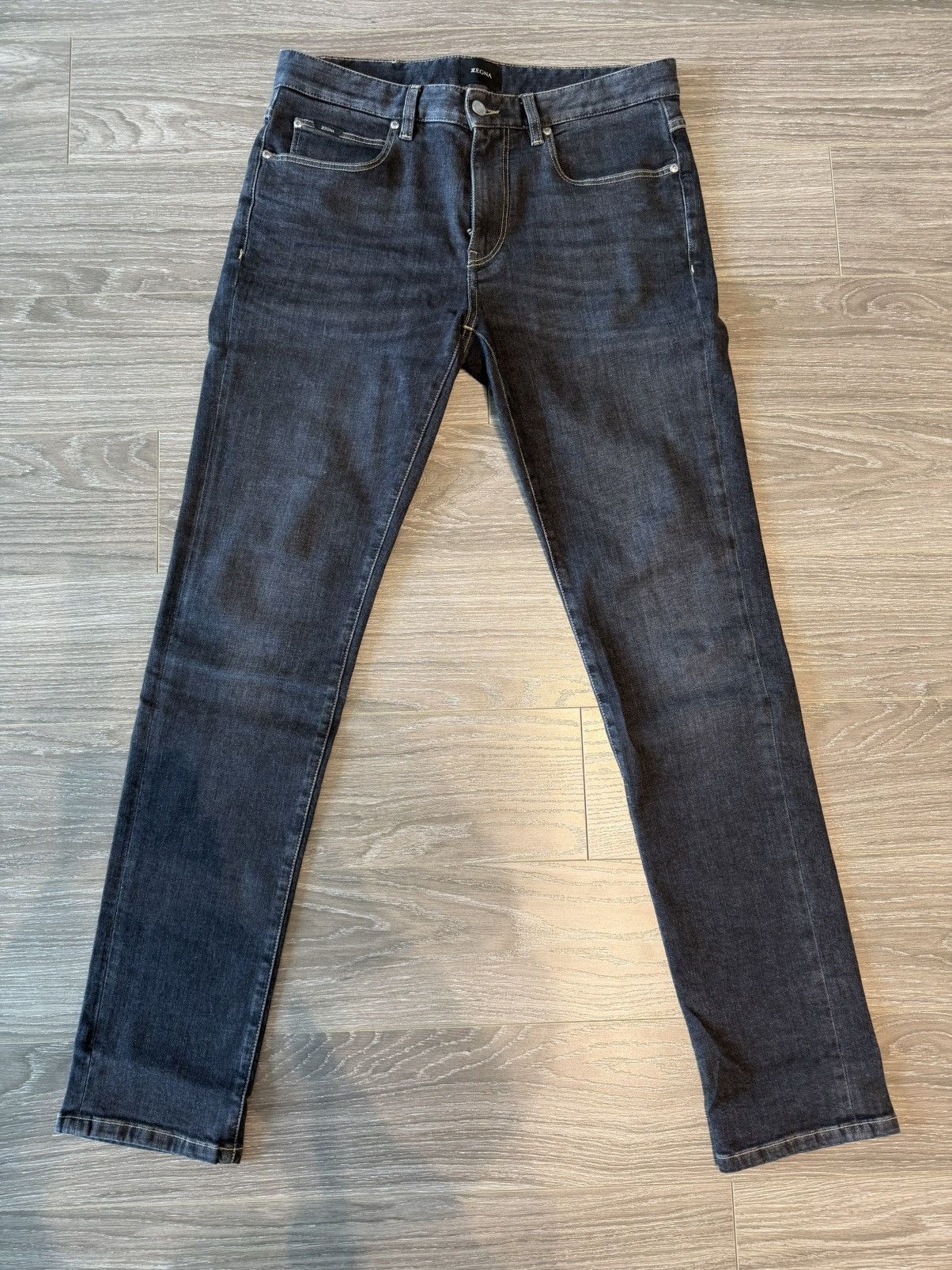 Z Zegna Z Zegna Organic Cotton Dark Jeans Slim Made in Romania 32x32 Size US 32 / EU 48 - 1 Thumbnail