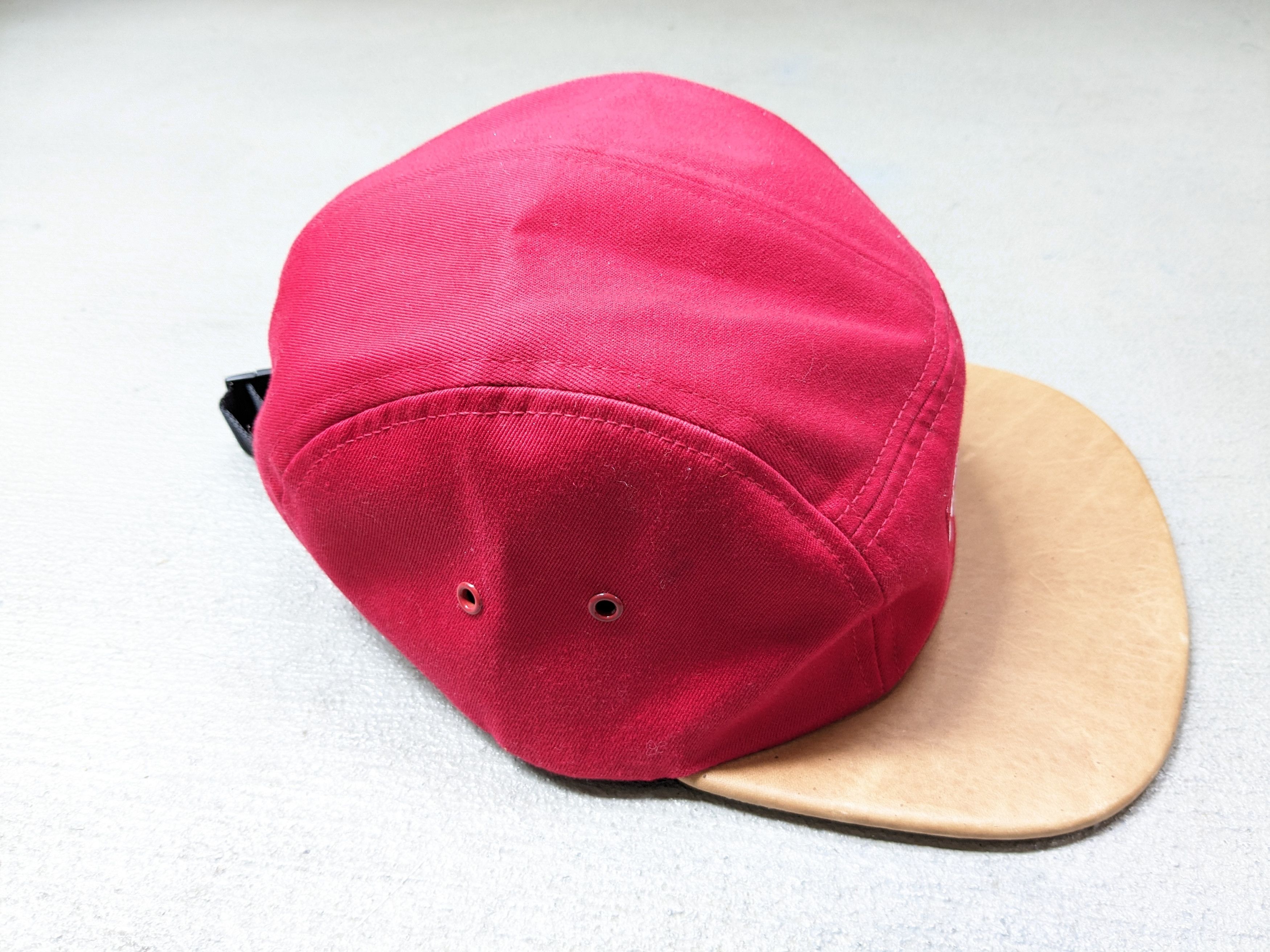 Supreme Supreme Expedition Leather Visor Camp Cap Red Brown BOGO Size ONE SIZE - 9 Thumbnail