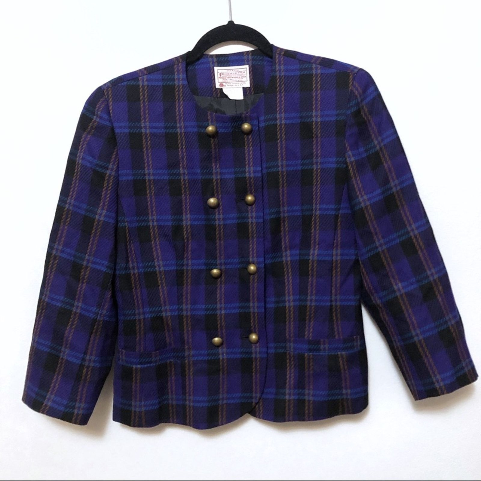 Pendleton Vintage Pendleton Blazer Plaid tartan blue purple size 6 Size M / US 6-8 / IT 42-44 - 1 Thumbnail