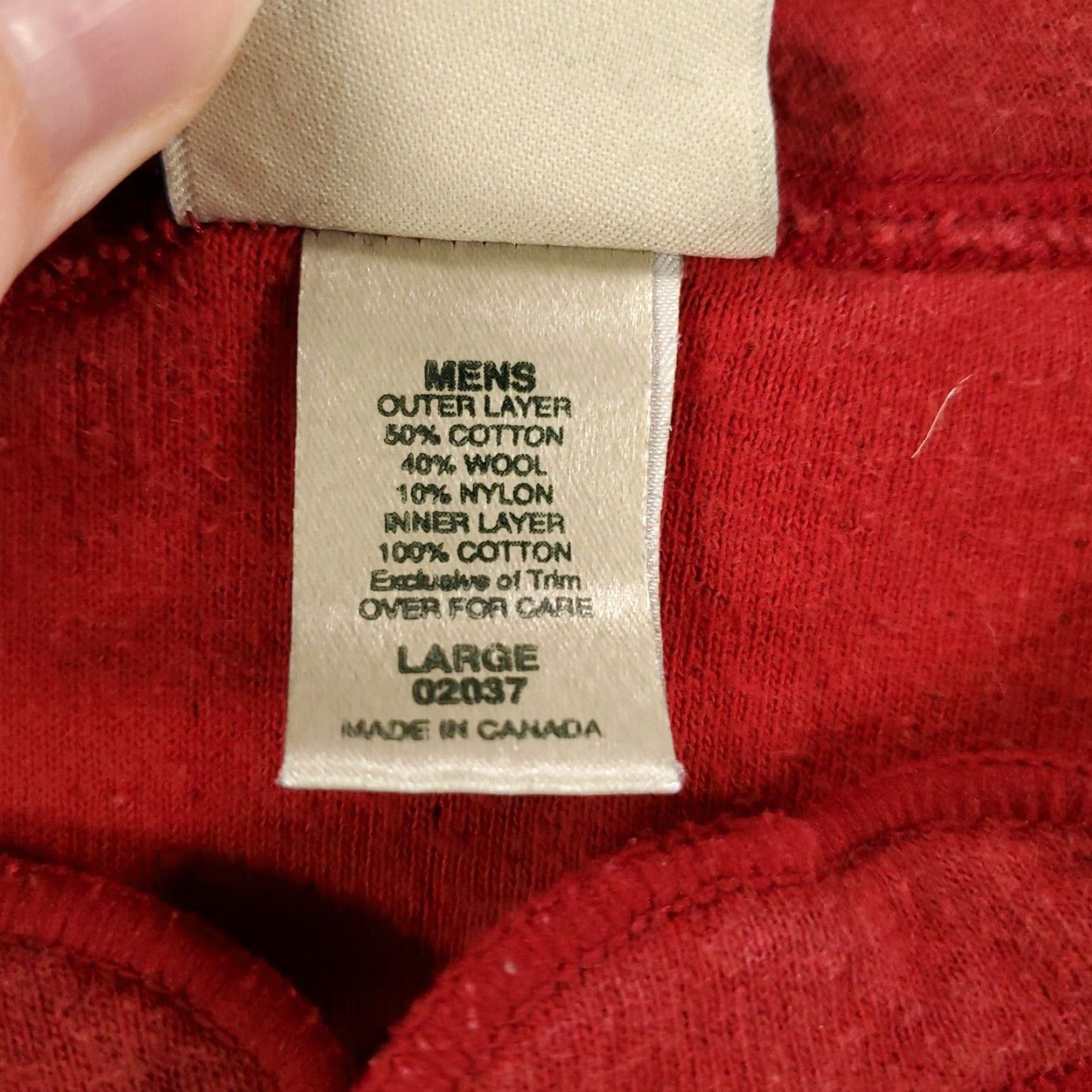 Vintage LL Bean Sweater Mens Large Orange Red Henley Pullover Wool Blend Size US L / EU 52-54 / 3 - 7 Thumbnail