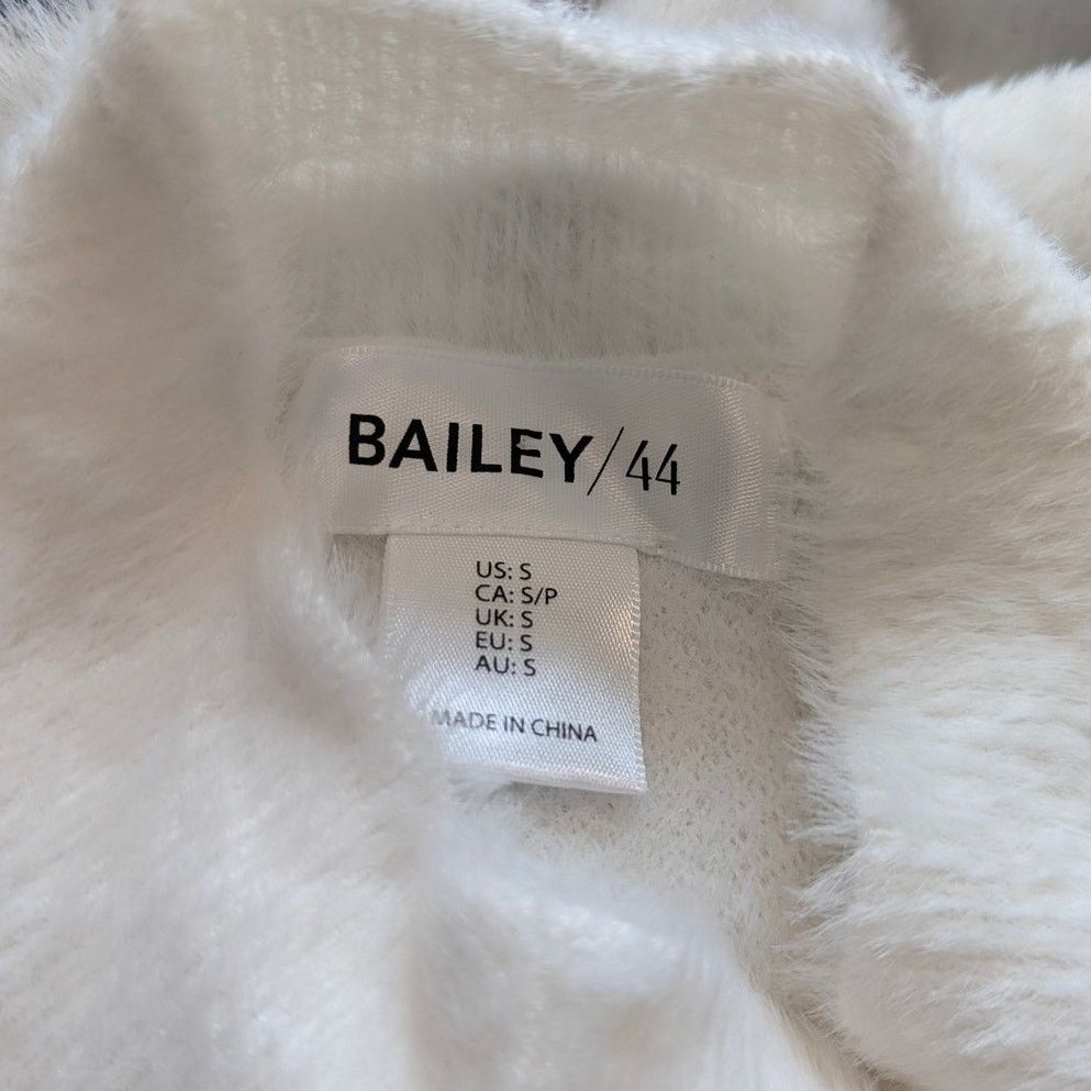 Bailey 44 Bailey / 44 Sundry Striped Mock Neck Thick Fuzzy Sweater Size S / US 4 / IT 40 - 3 Thumbnail