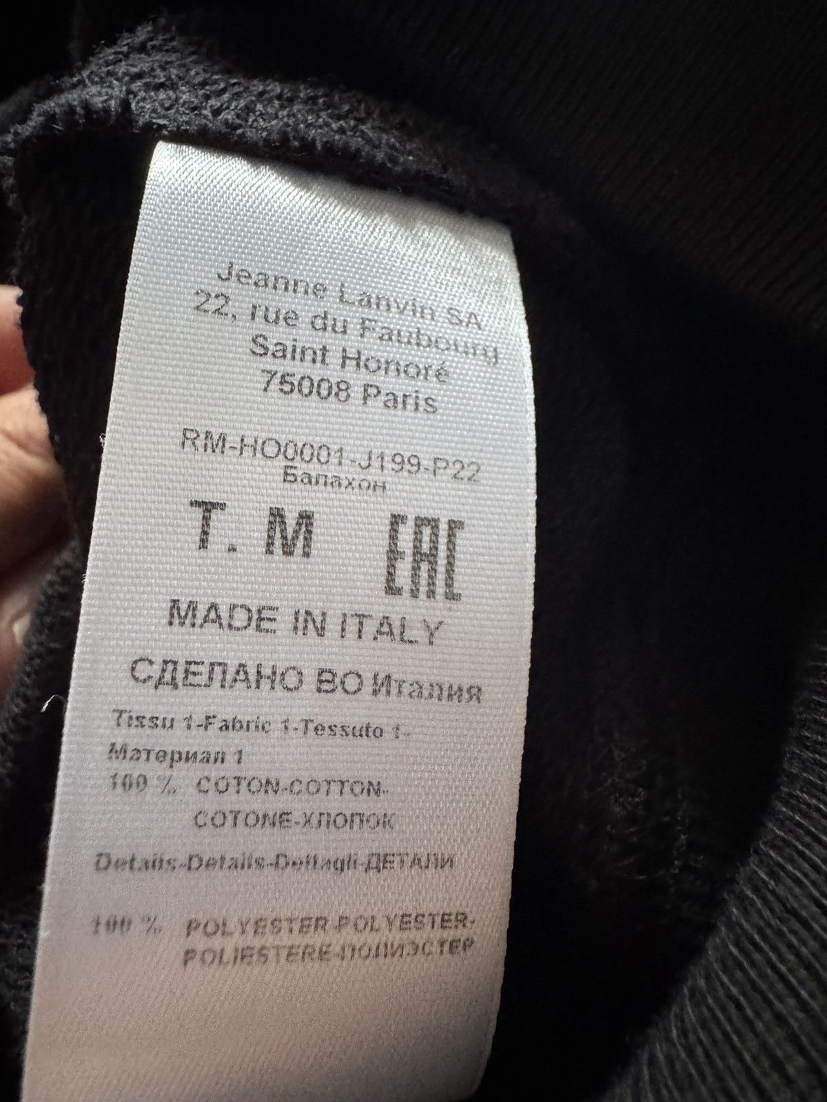 Lanvin LANVIN CURB hoodie STUDY photos for real tape measurements Size US M / EU 48-50 / 2 - 19 Thumbnail