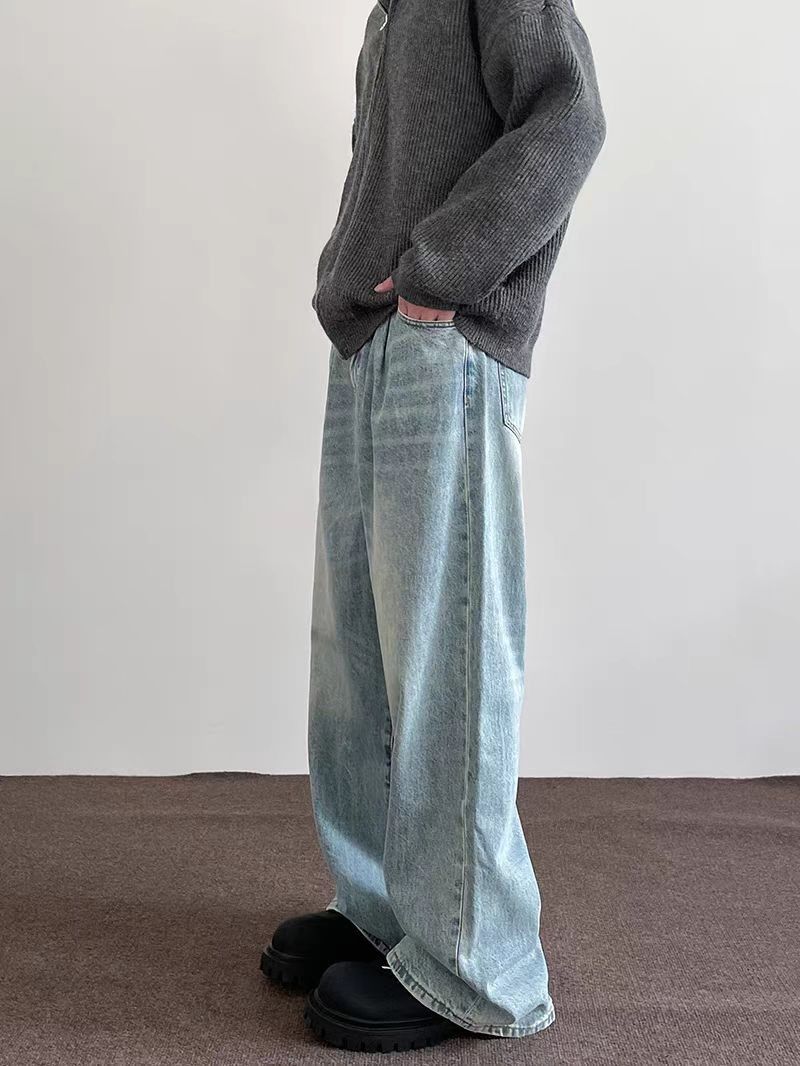 Japanese Brand × Jean Street blue washed baggy retro jeans Size US 29 - 1 Thumbnail