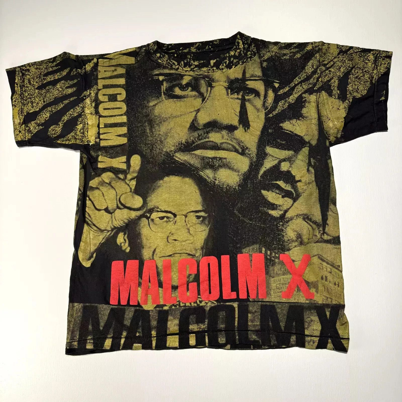 Vintage Malcolm X All Over Print Double Sided AOP Tee