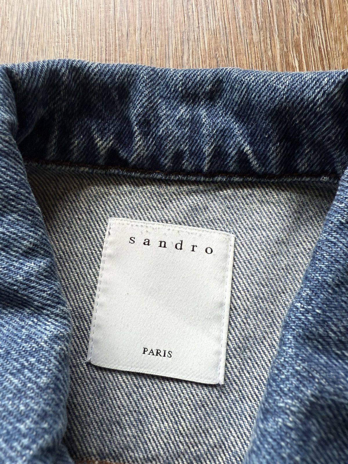 Sandro Vintage Sandro Paris Lightning Bolt Denim Jacket Size S / US 4 / IT 40 - 4 Thumbnail