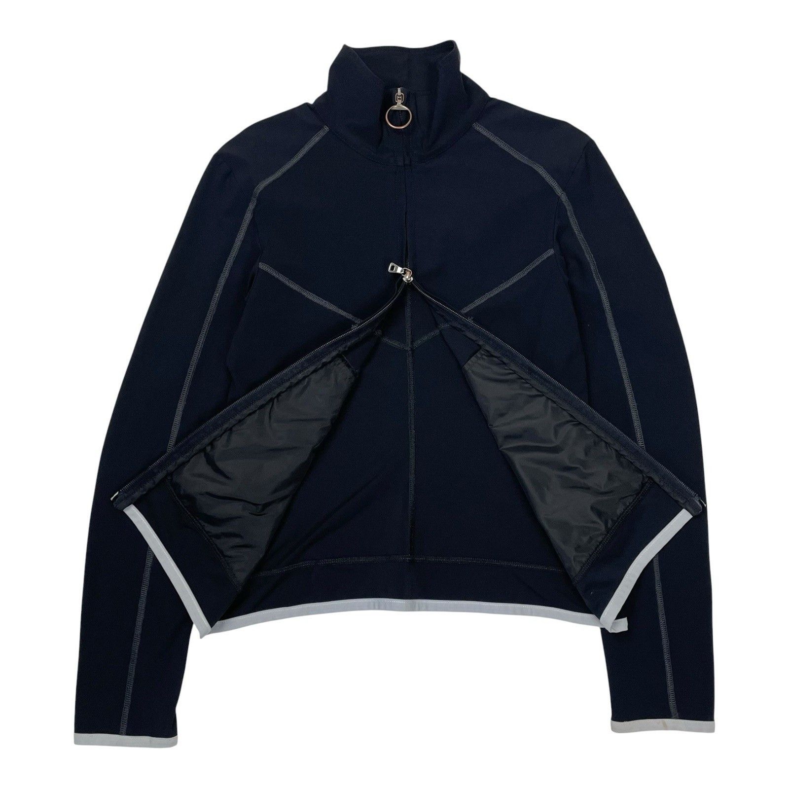 Prada Vintage Prada Sport Track Top Womens S Navy Track Jacket Y2K Size S / US 4 / IT 40 - 2 Thumbnail