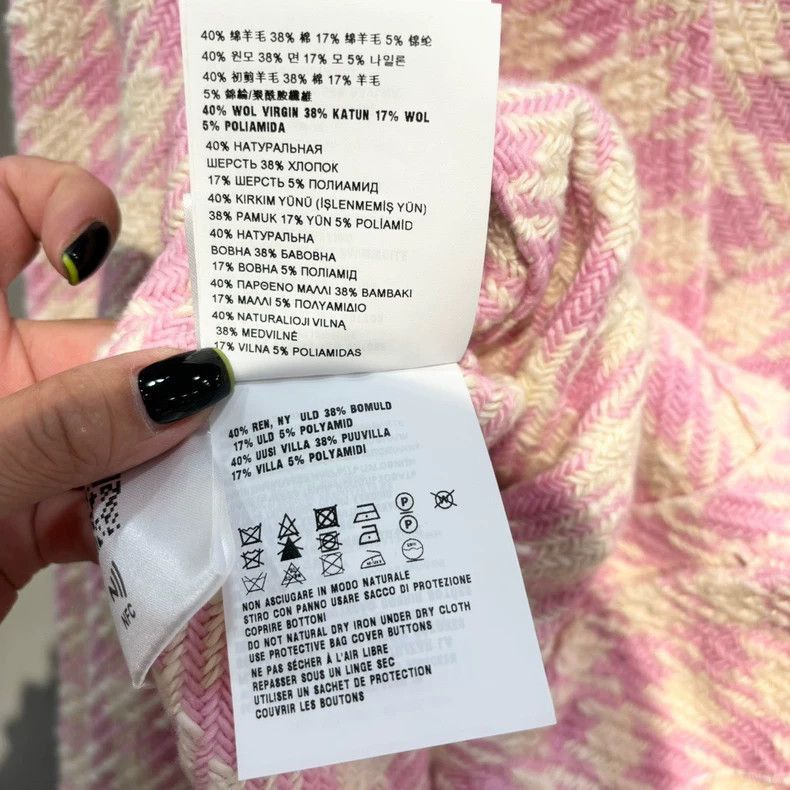 Miu Miu Pink Checked VNeck Jacket by Miu Miu-2506 Size S / US 4 / IT 40 - 8 Thumbnail