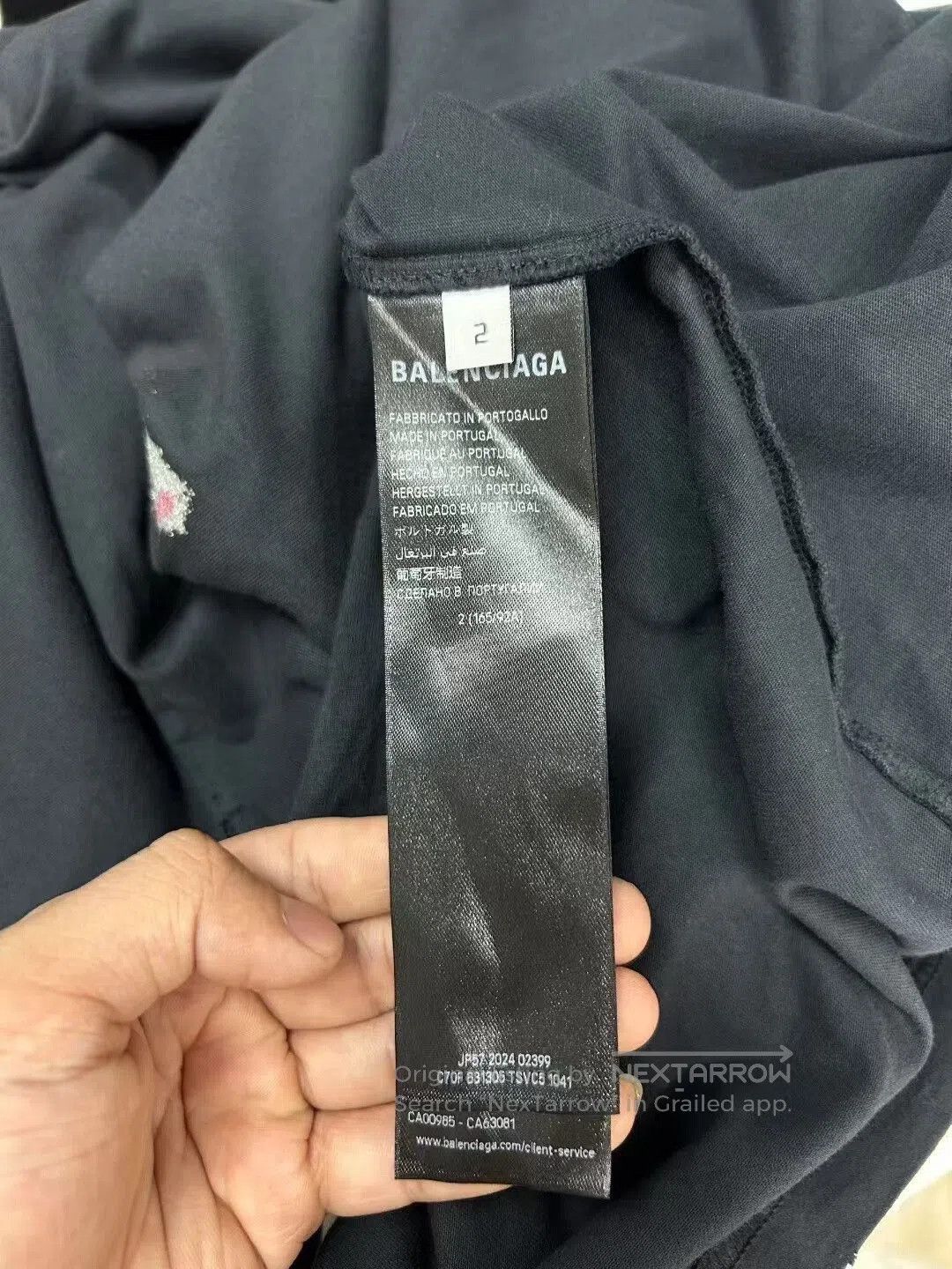 Balenciaga balenciaga black distressed short sleeve t-shirt. Size US S / EU 44-46 / 1 - 4 Thumbnail