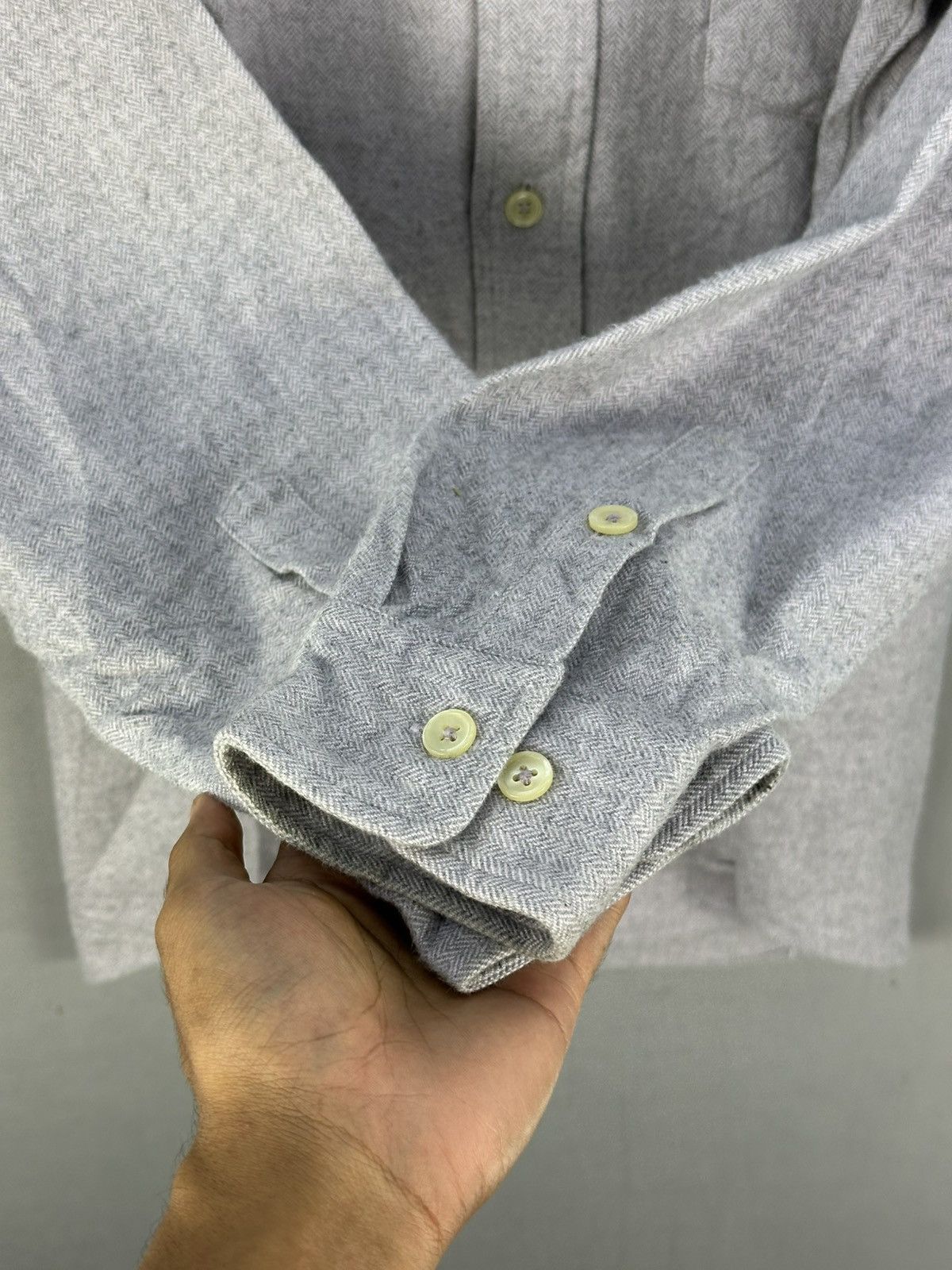 Japanese Brand Kerry Kenny Herringbone Twill HBT Flannel Shirt Size US XL / EU 56 / 4 - 10 Thumbnail