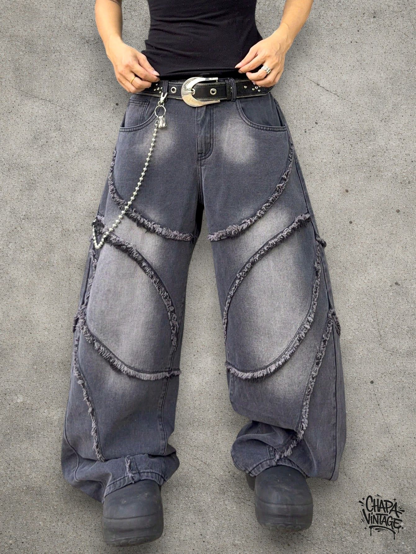 Japanese Brand Distressed washed gray jeans Size US 32 / EU 48 - 1 Thumbnail