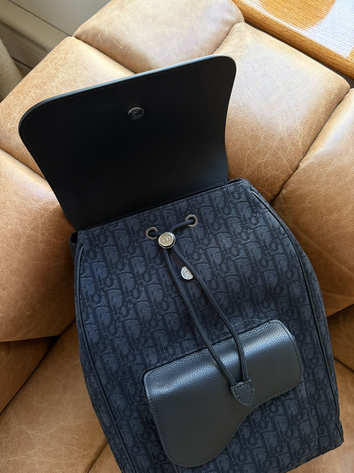 Dior Black Oblique Saddle Backpack Size ONE SIZE - 7 Thumbnail