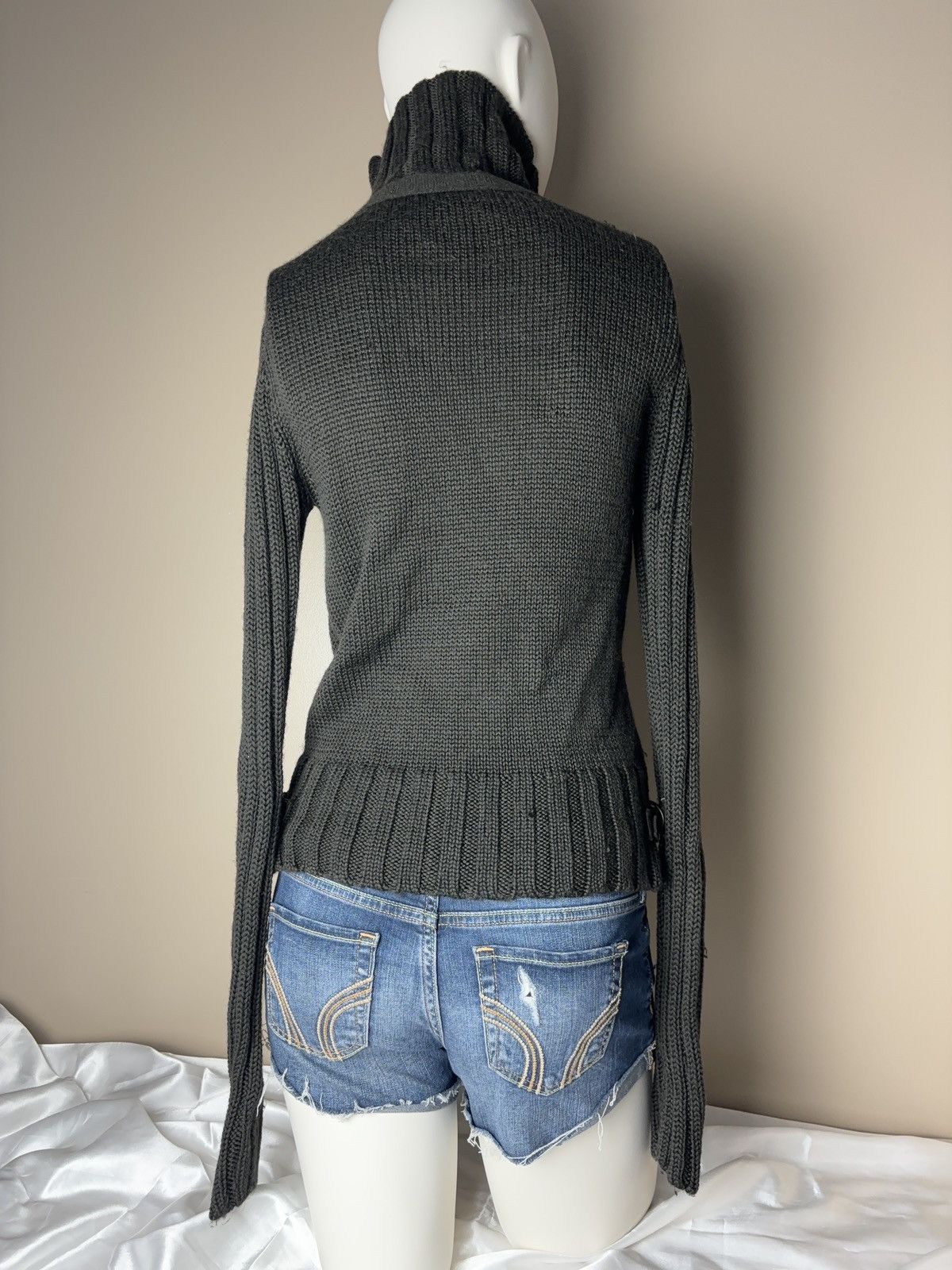 Vintage Avant garde belted vintage knit wool sweater Size M / US 6-8 / IT 42-44 - 4 Thumbnail