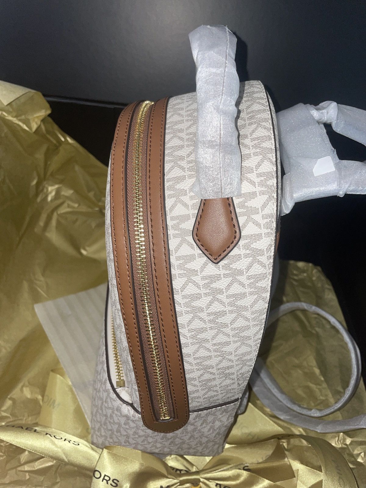 Michael Kors Micheal Kors Beige Backpack (Small) Size ONE SIZE - 4 Thumbnail