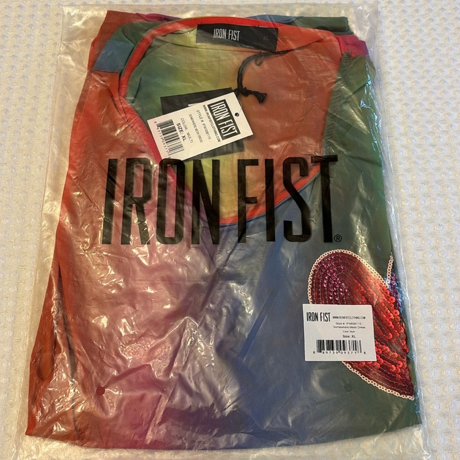 Iron Fist Iron Fist Somewhere Rainbow Sheer Mini Dress Sequin XL Pride Size XL / US 12-14 / IT 48-50 - 2 Thumbnail