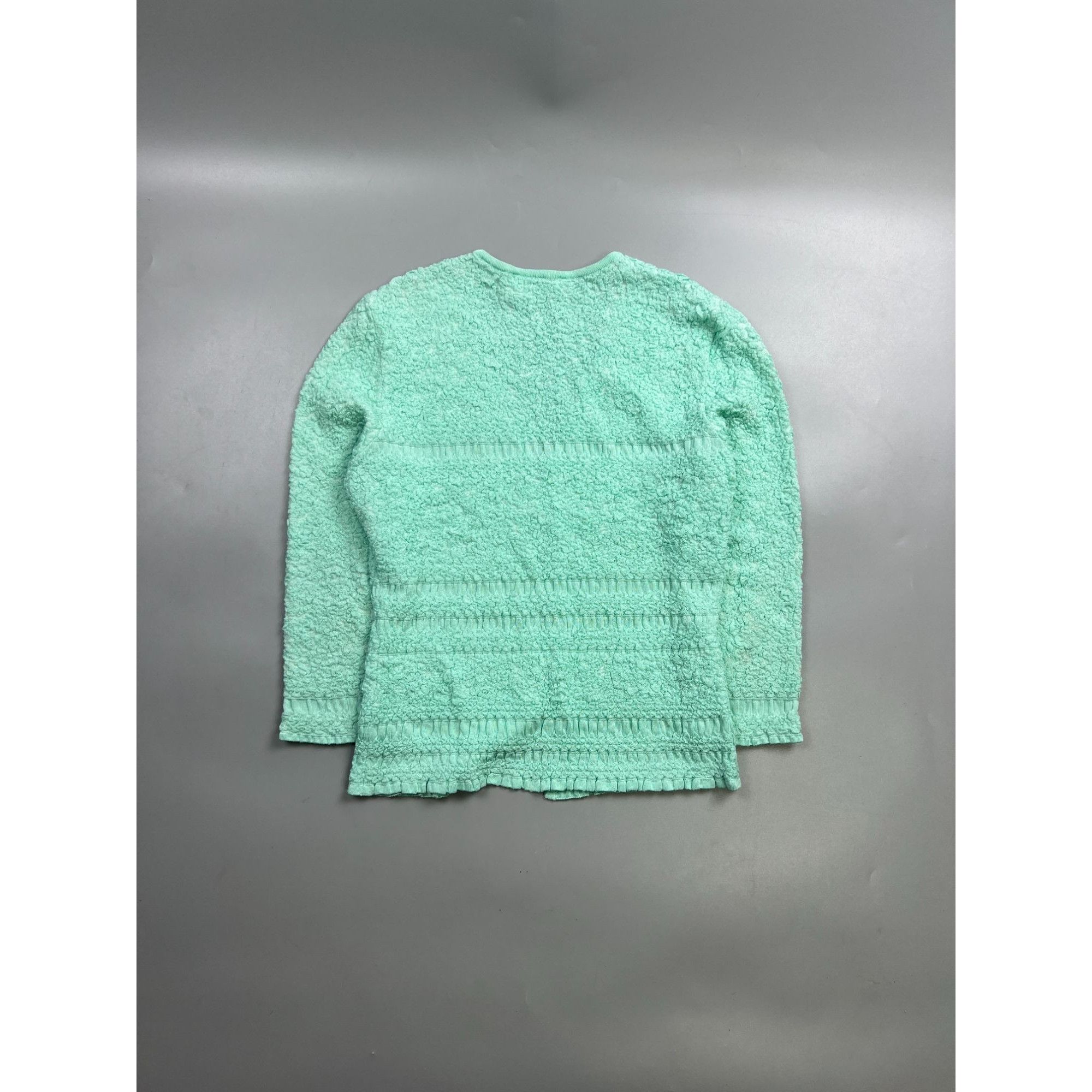 Escada Escada Teal Crochet Cardigan Size IT 36 (Y0806) Size XS / US 0-2 / IT 36-38 - 8 Thumbnail